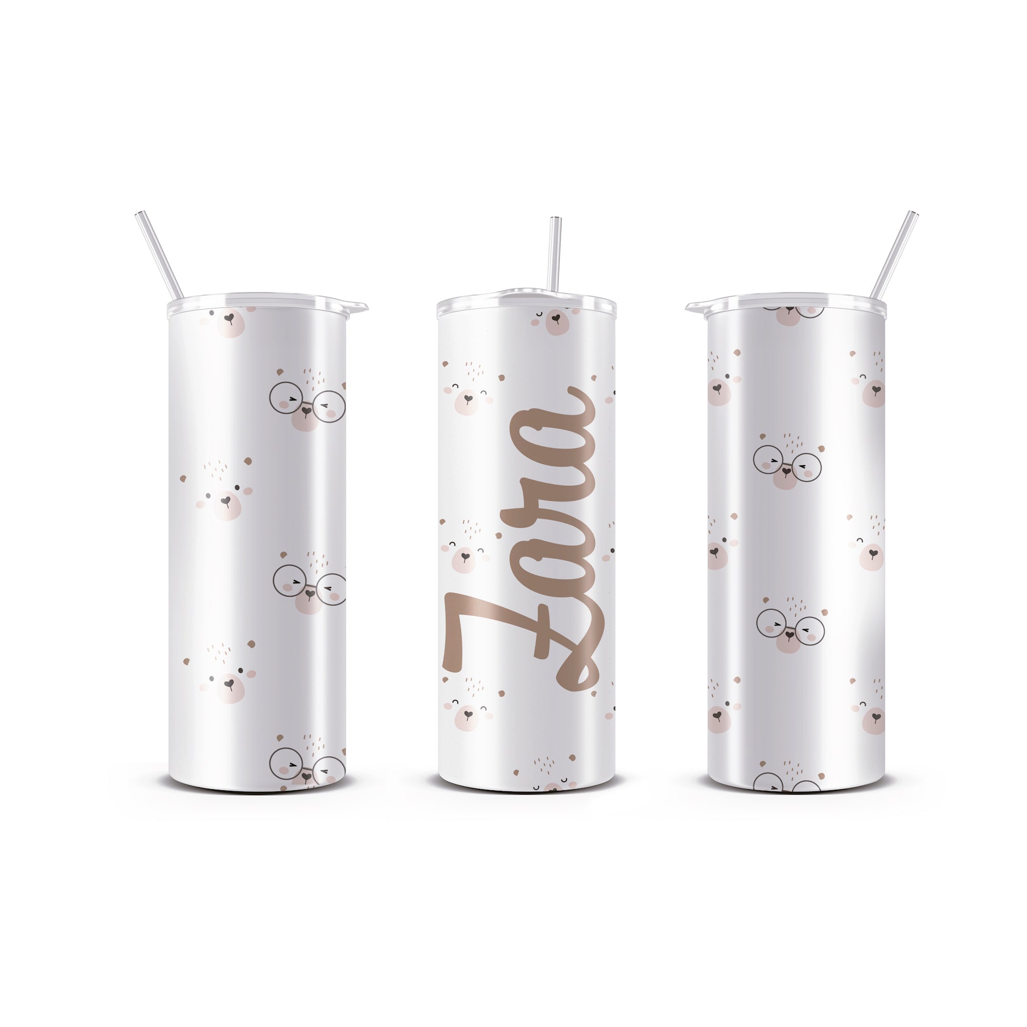 Personalized 20 oz Skinny Tumbler with Straw