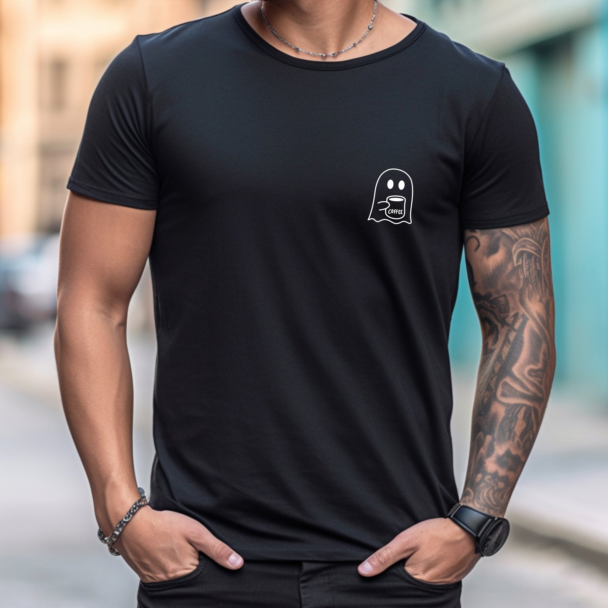 ADULT Unisex Coffee Ghost T-Shirt