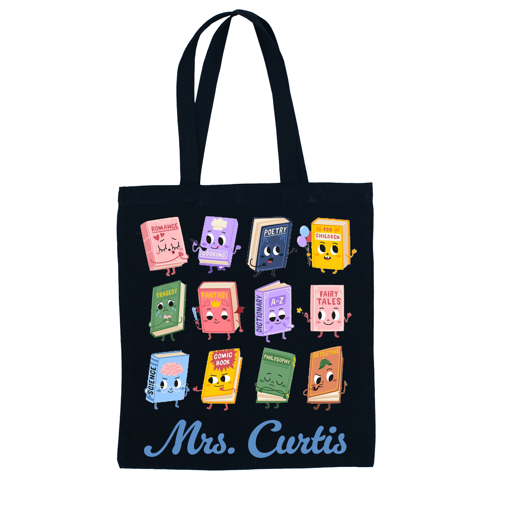 Cute Books - Canvas Tote Bag PERSONALIZED