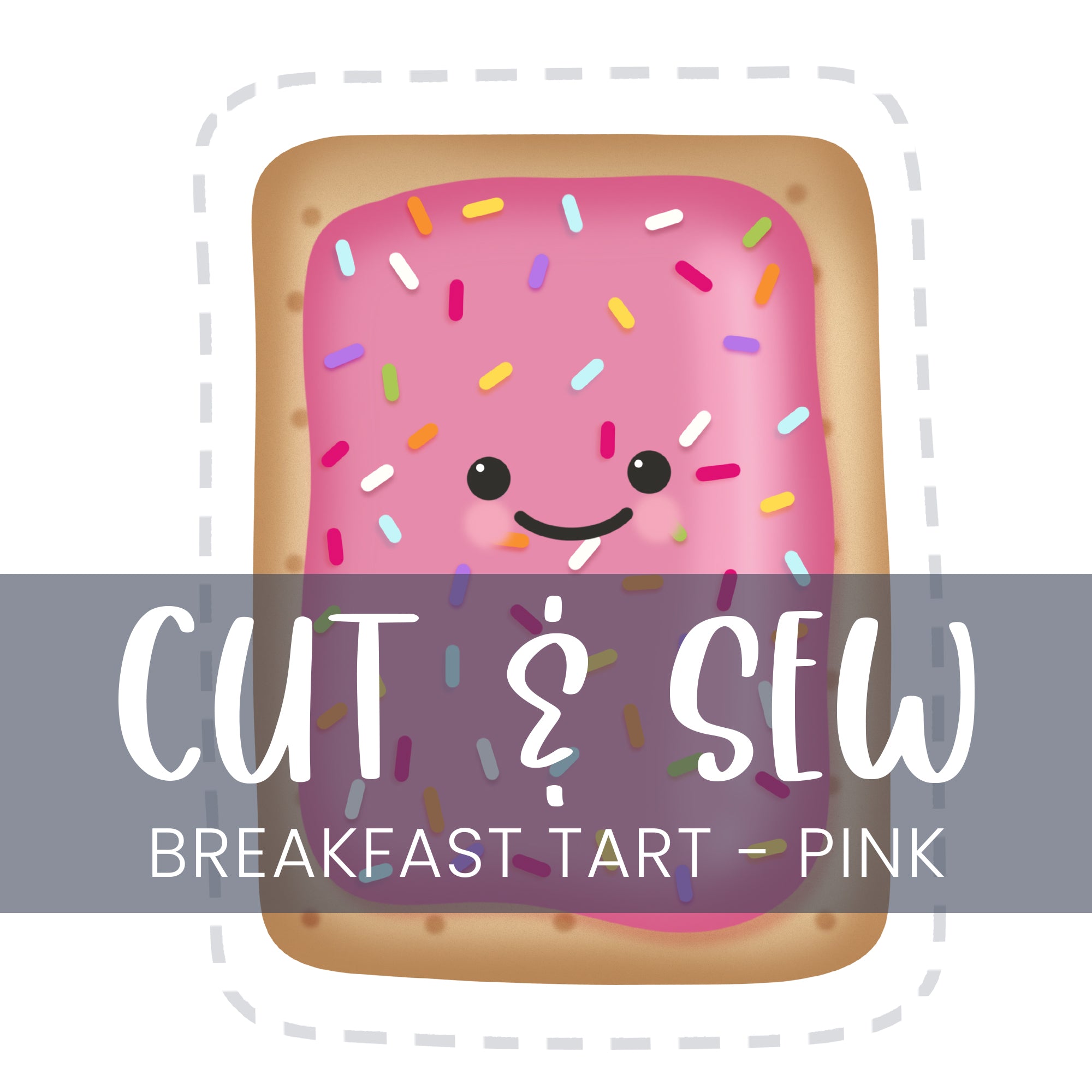 Cut & Sew (Fabric Panel) - Breakfast Tart Plush (PINK)