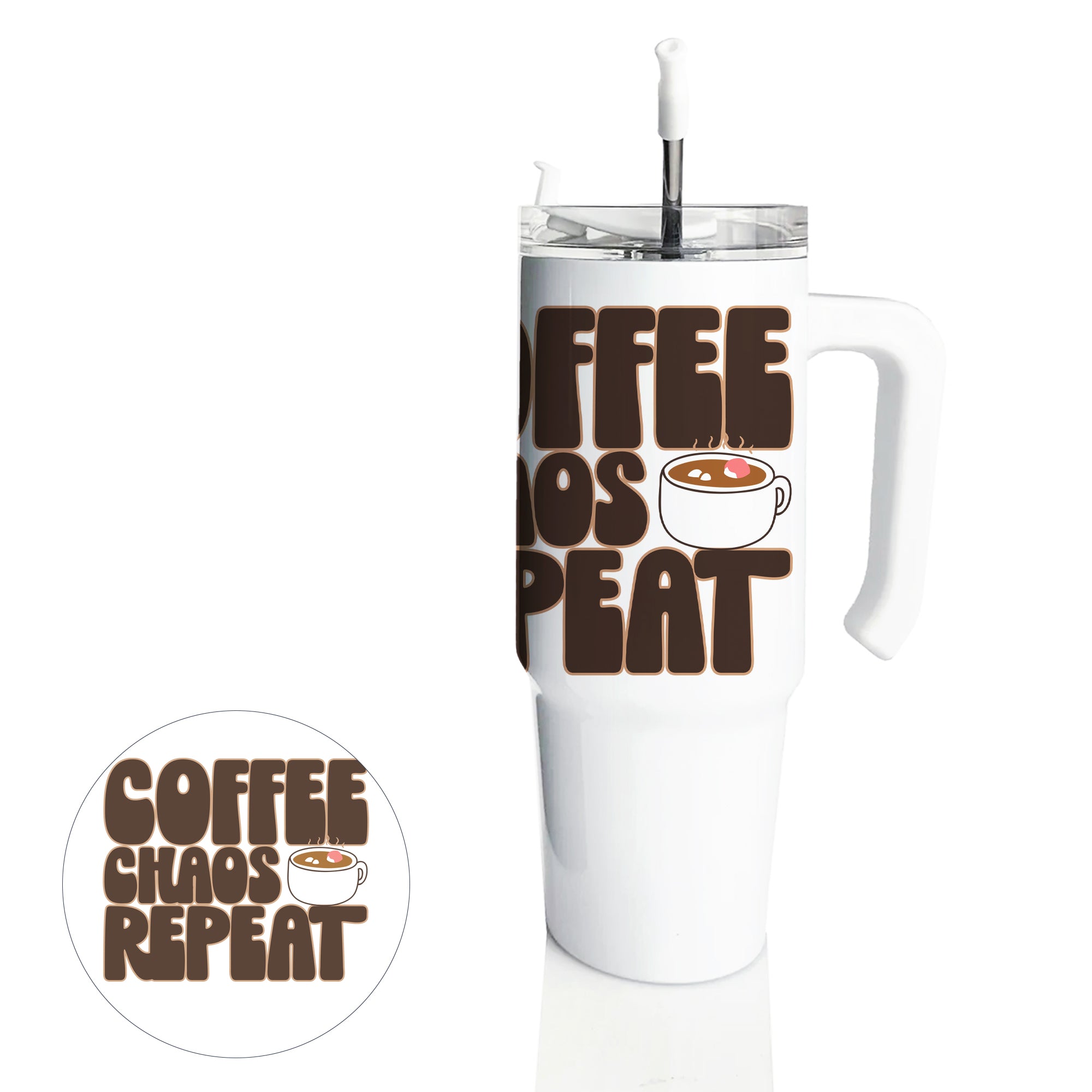 Coffee Chaos Repeat - 30 oz GrippyTumbler