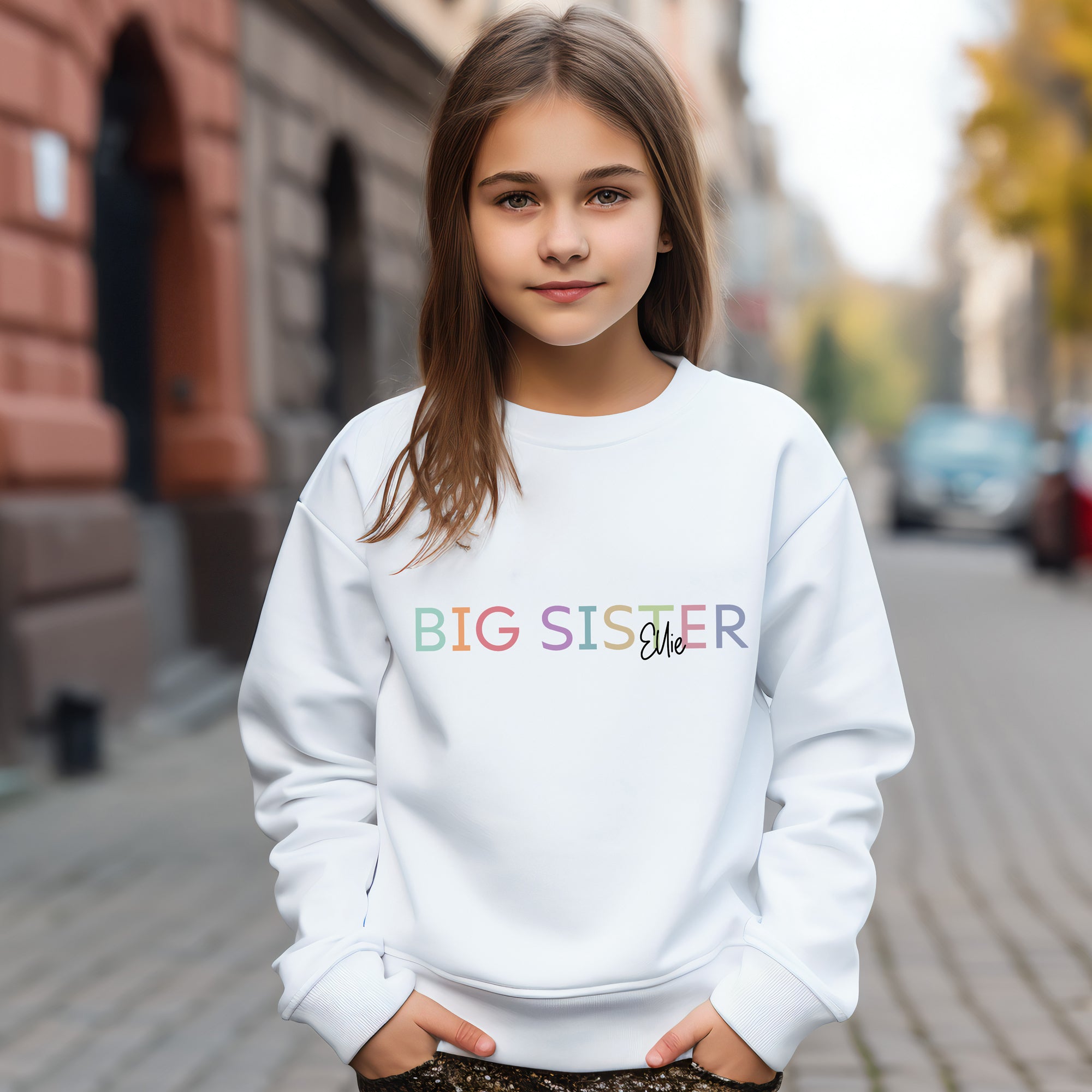 Personalized COLOURFUL CUSTOM TEXT +  Name - Crewneck Sweatshirt (KIDS)