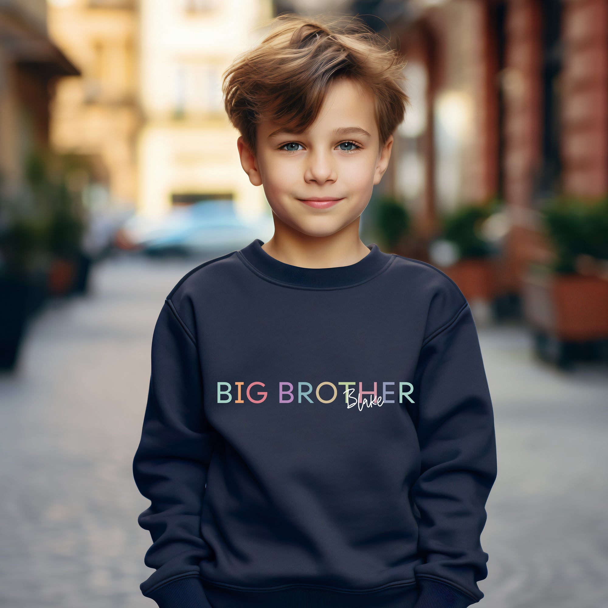 Personalized COLOURFUL CUSTOM TEXT +  Name - Crewneck Sweatshirt (KIDS)