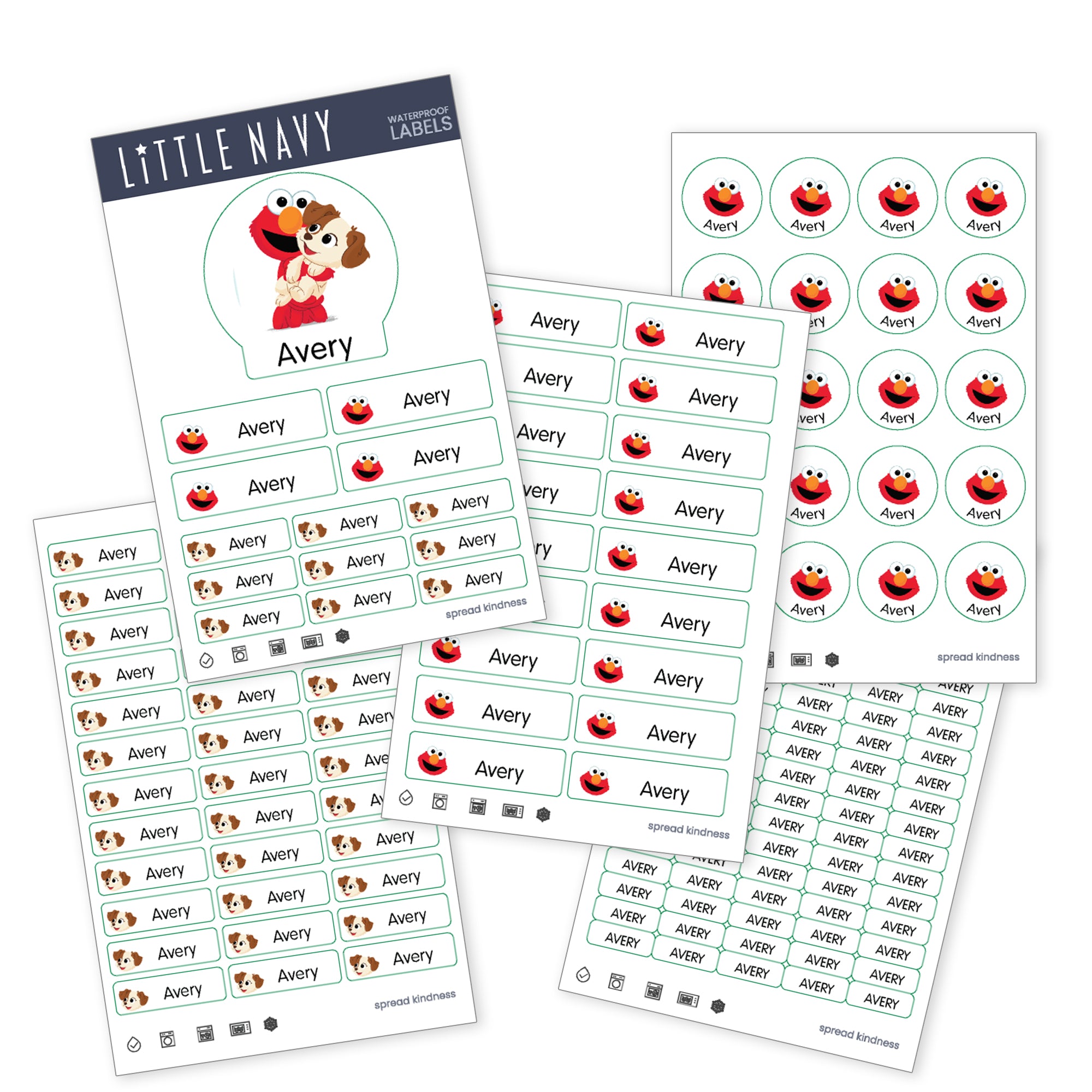 Sesame Street - Elmo & Tango Ultimate Label Pack - 183 Waterproof Labels