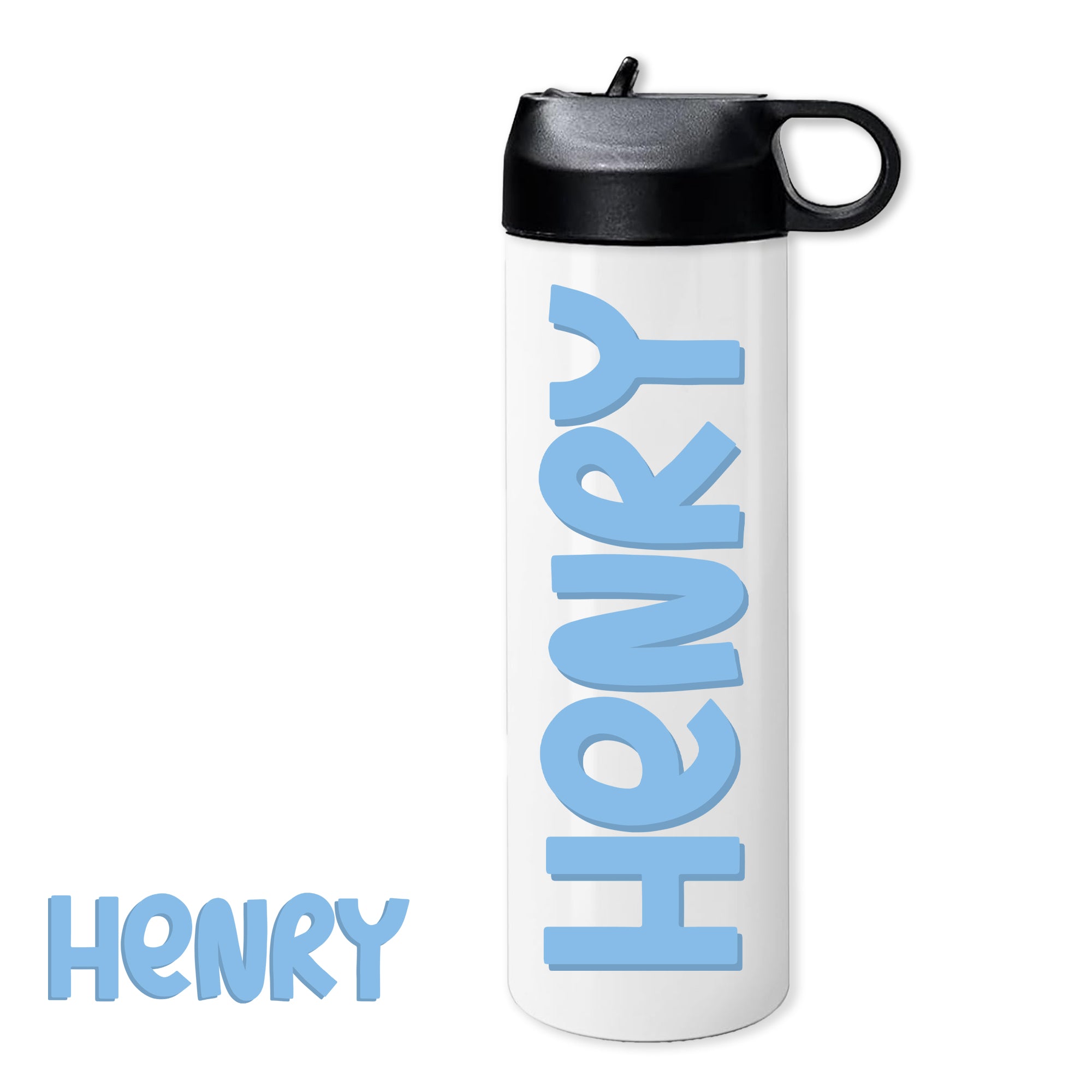 Personalized Sport Water Bottle - Fun Font 20 oz.