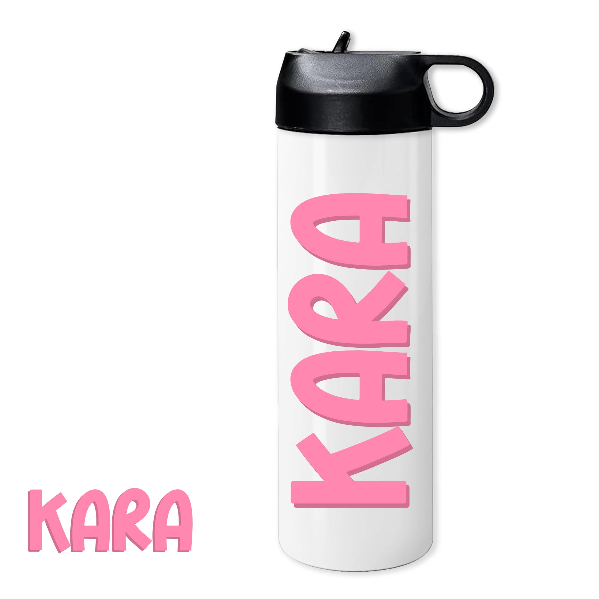 Personalized Sport Water Bottle - Fun Font 20 oz.