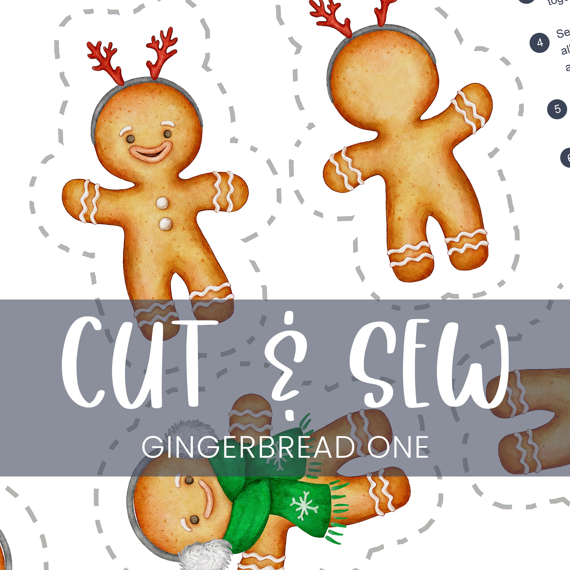 Cut & Sew (Fabric Panel) - Gingerbread One