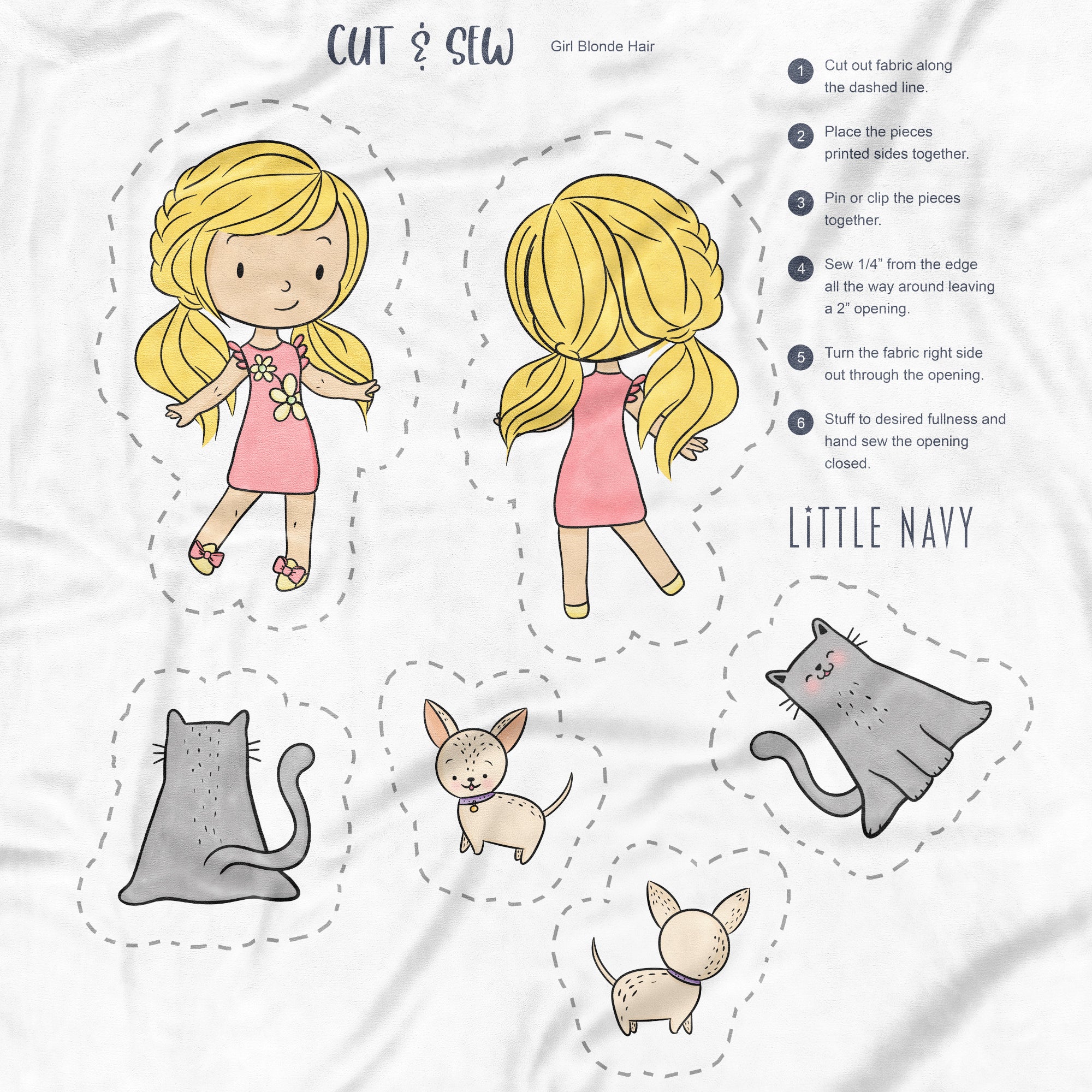 Cut & Sew (Fabric Panel) - Girl & Friends