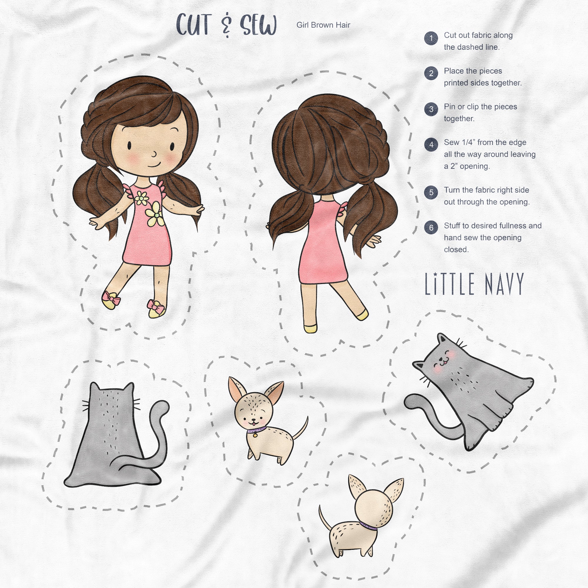 Cut & Sew (Fabric Panel) - Girl & Friends