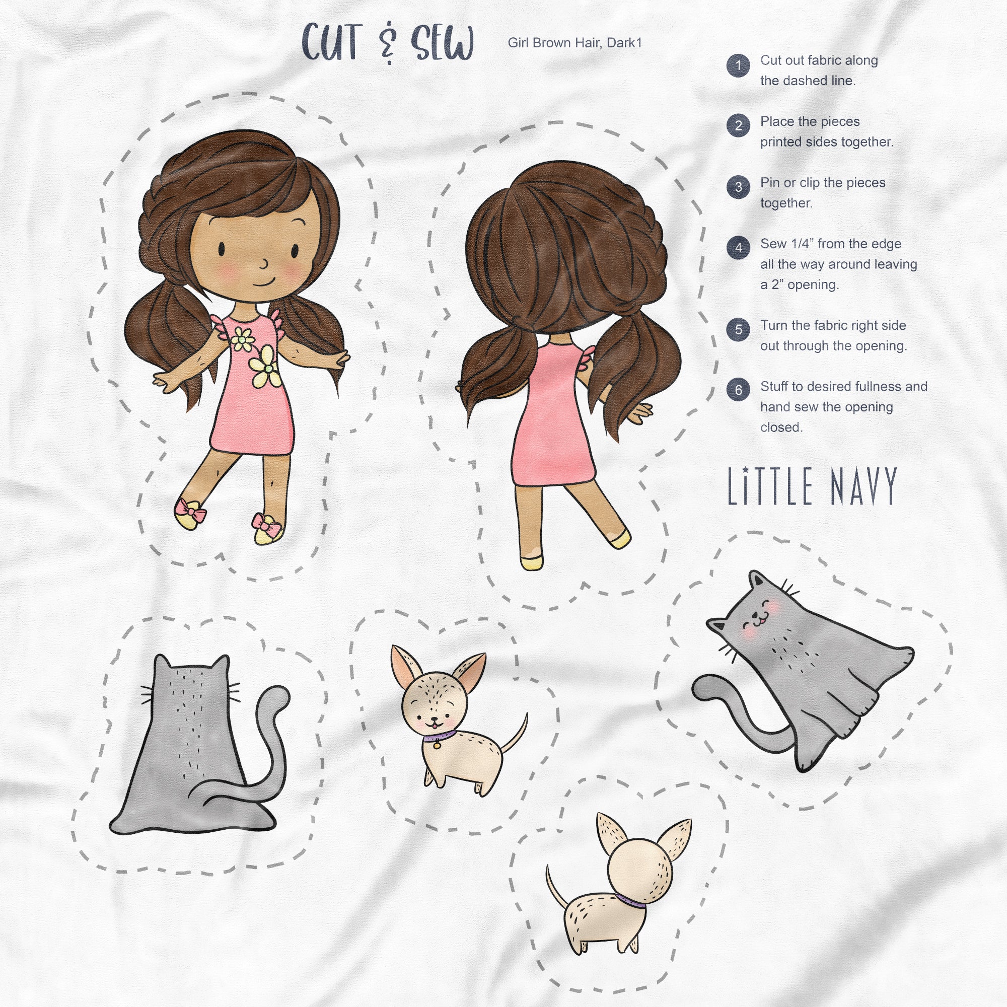 Cut & Sew (Fabric Panel) - Girl & Friends