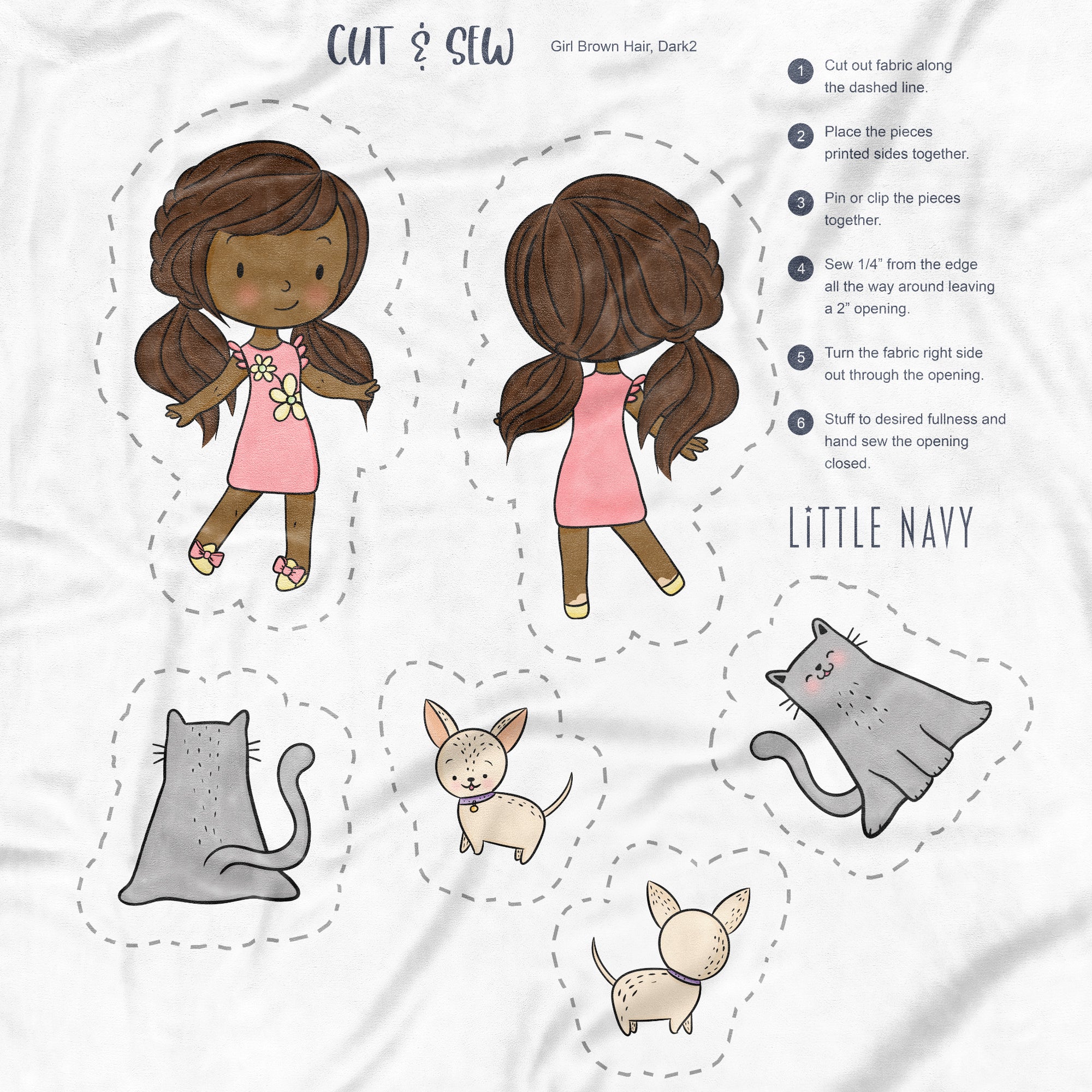 Cut & Sew (Fabric Panel) - Girl & Friends