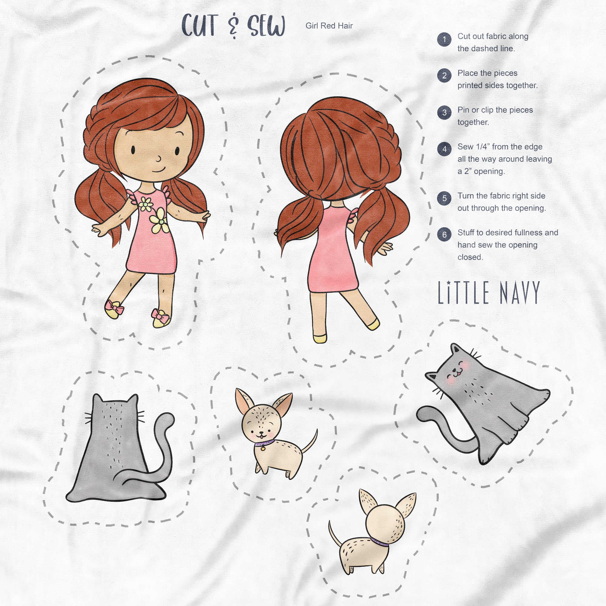 Cut & Sew (Fabric Panel) - Girl & Friends