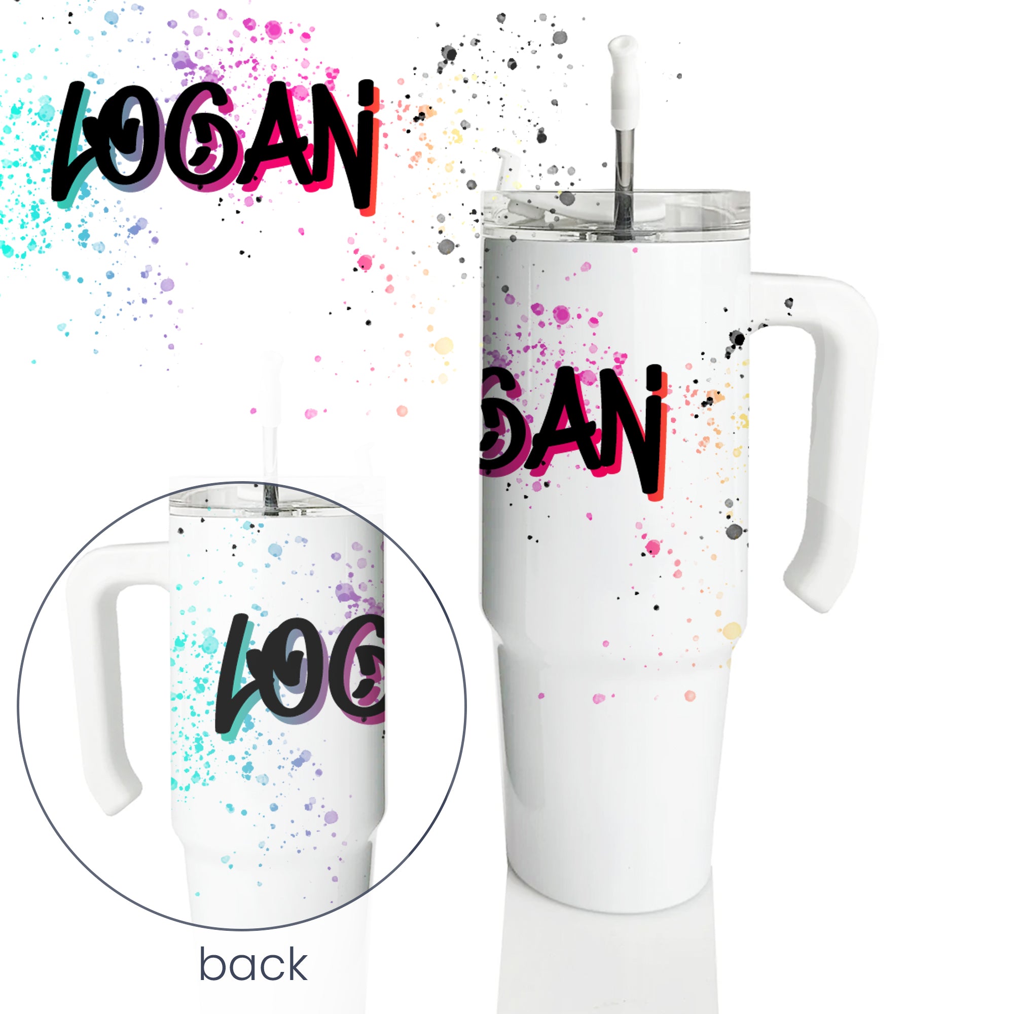 Personalized 30 oz GRAFFITI NAME GrippyTumbler