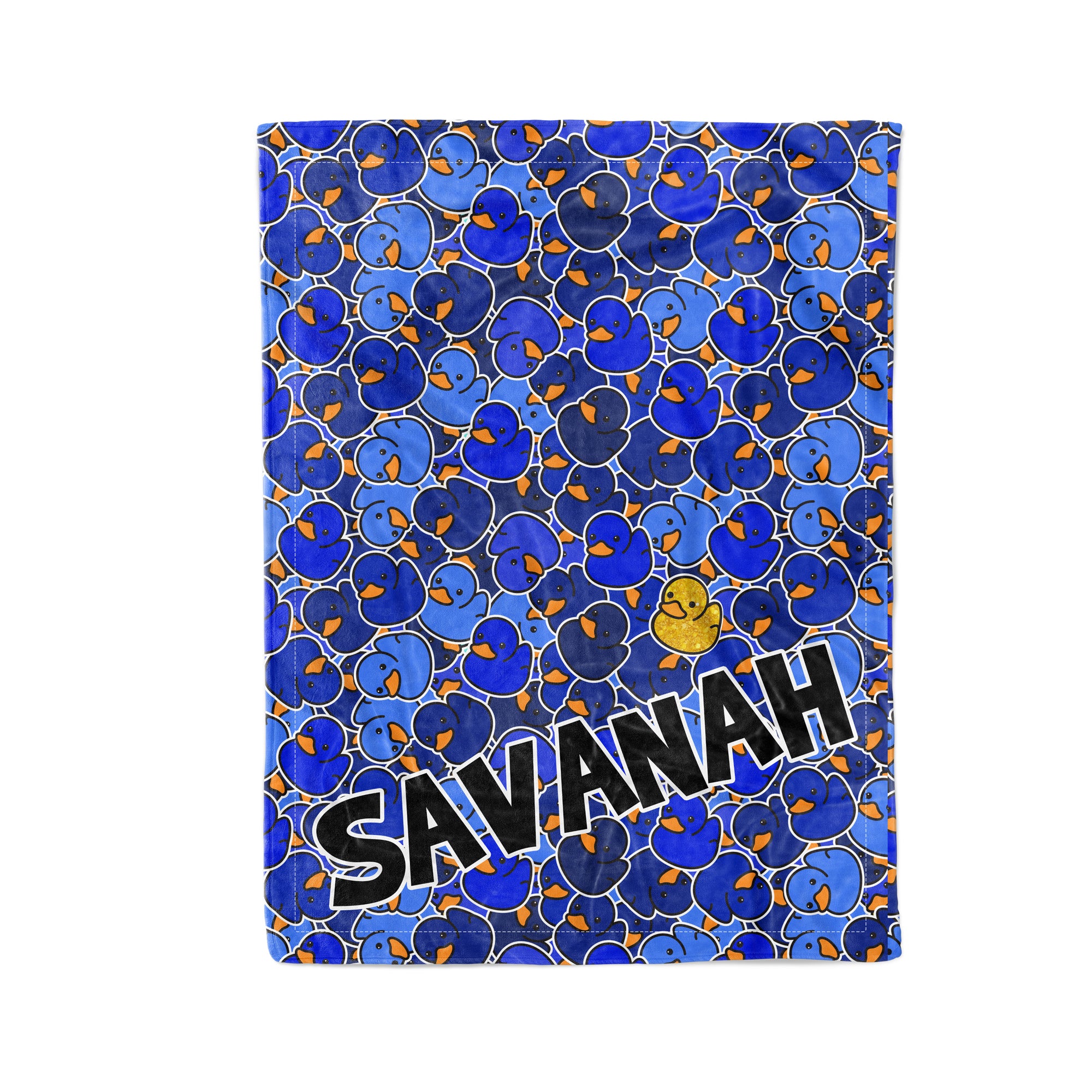 Lucky Ducky - Personalized Double Sided Blanket