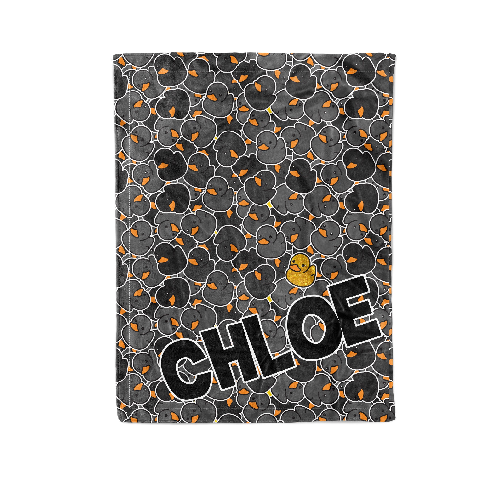 Lucky Ducky - Personalized Double Sided Blanket