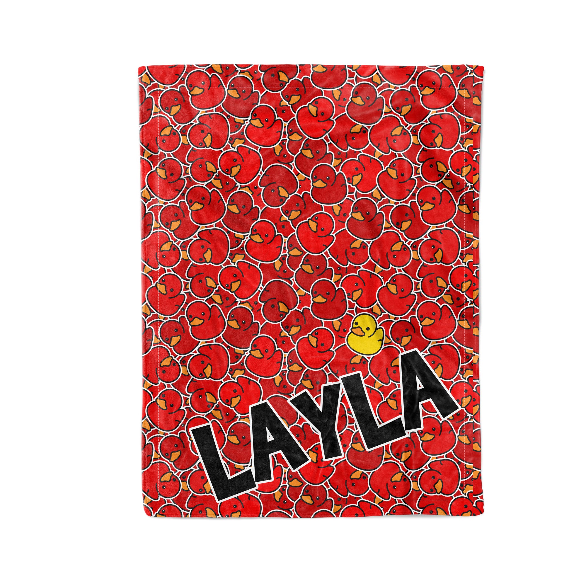 Lucky Ducky - Personalized Double Sided Blanket