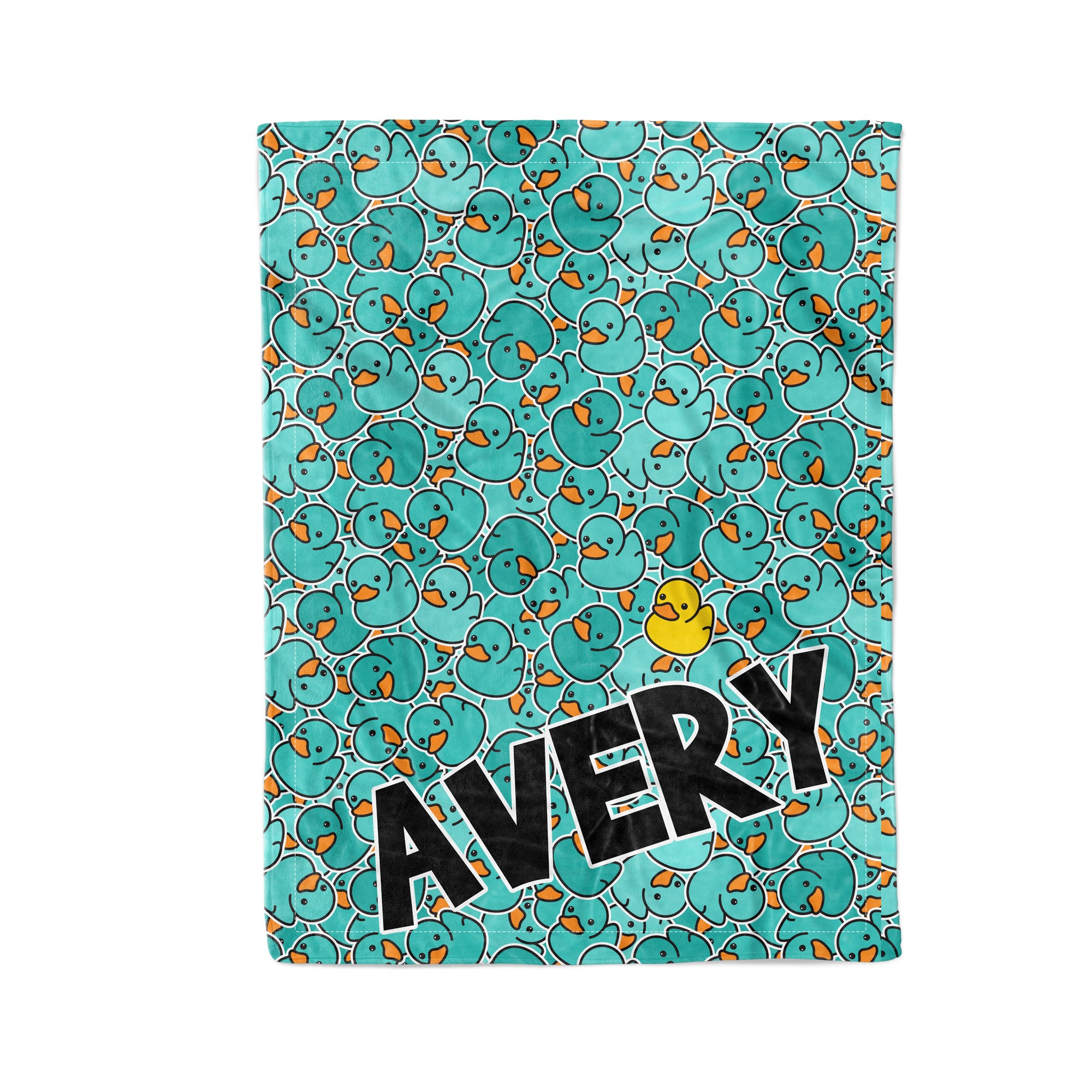 Lucky Ducky - Personalized Double Sided Blanket