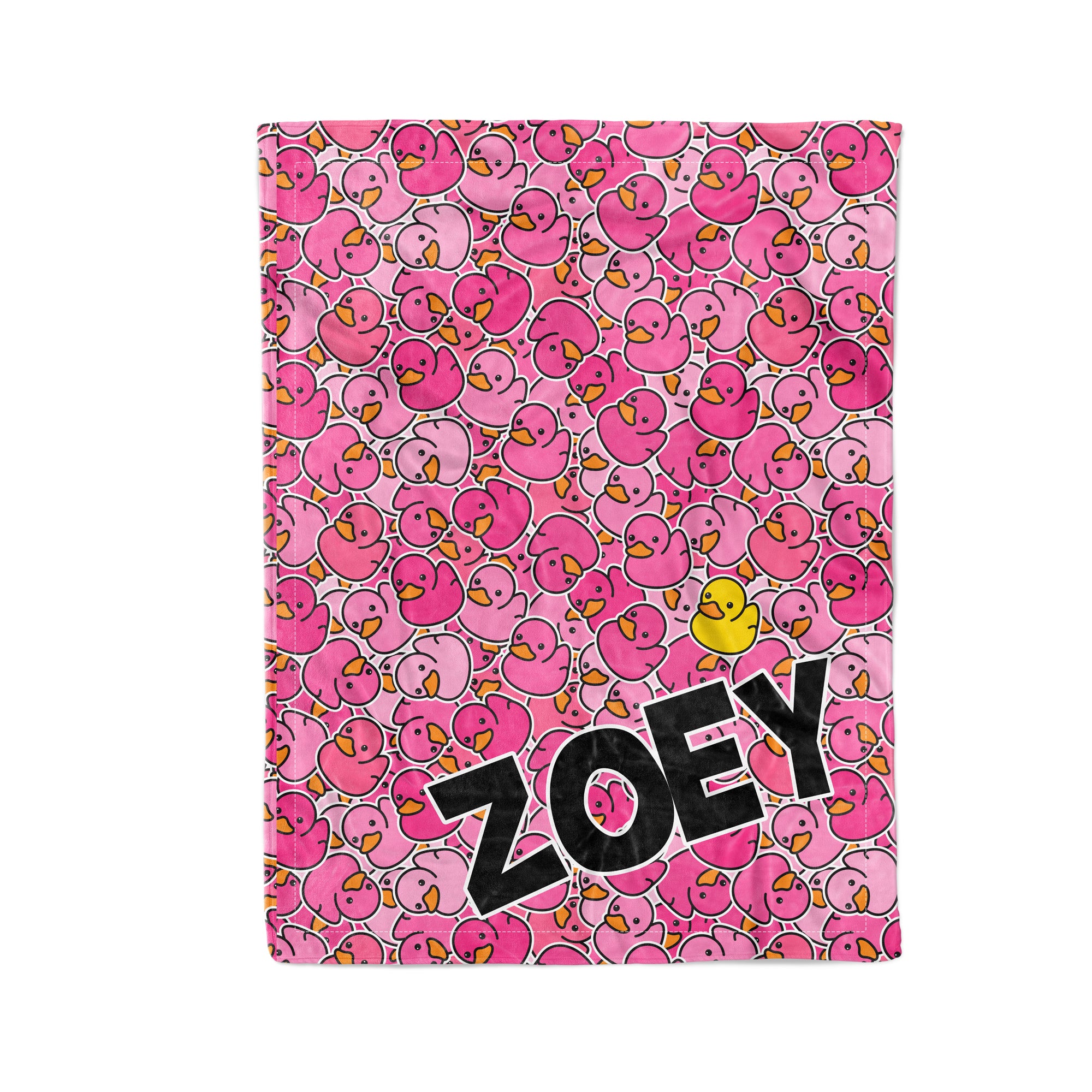 Lucky Ducky - Personalized Double Sided Blanket