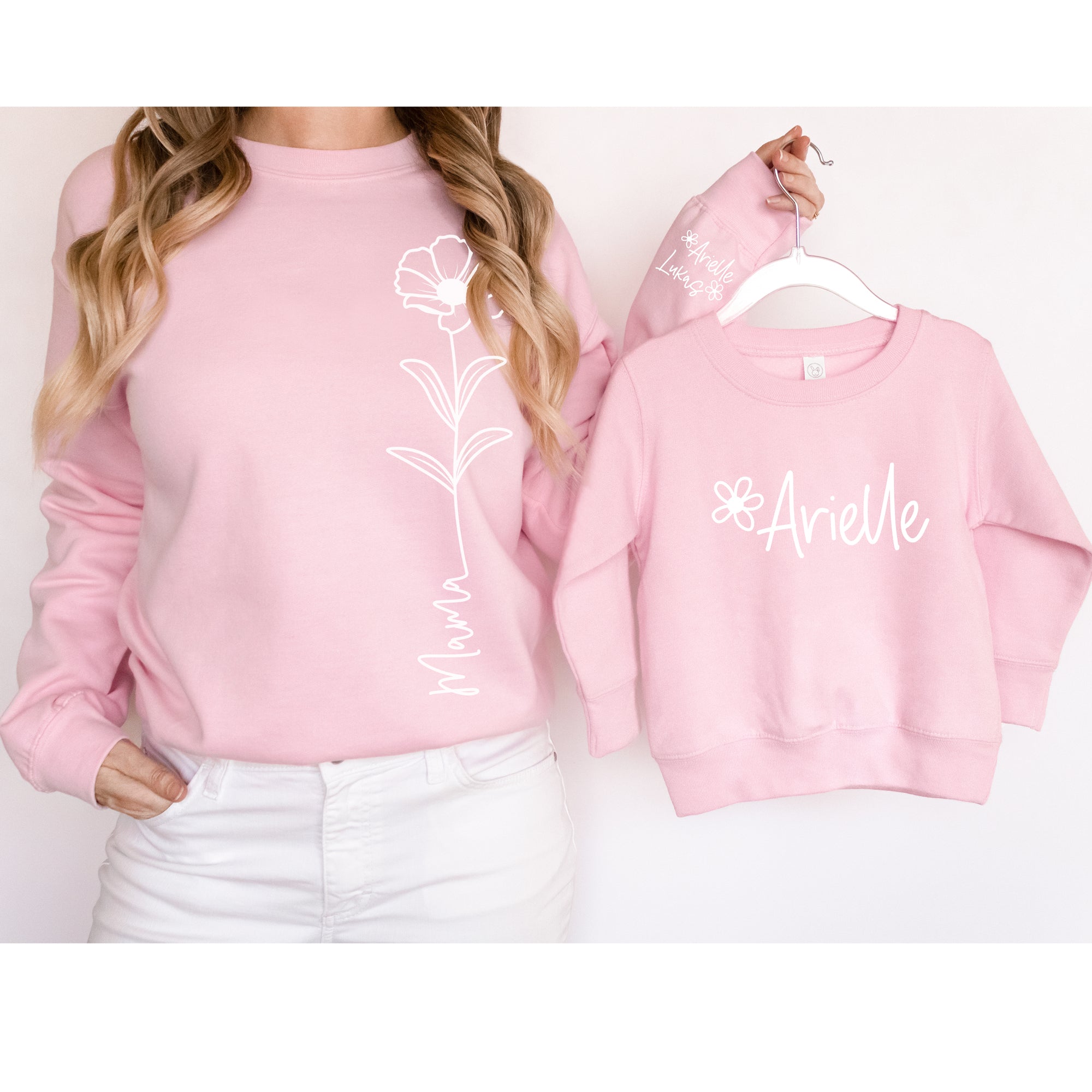 PERSONALIZED Wildflower MAMA - Crewneck Sweatshirt