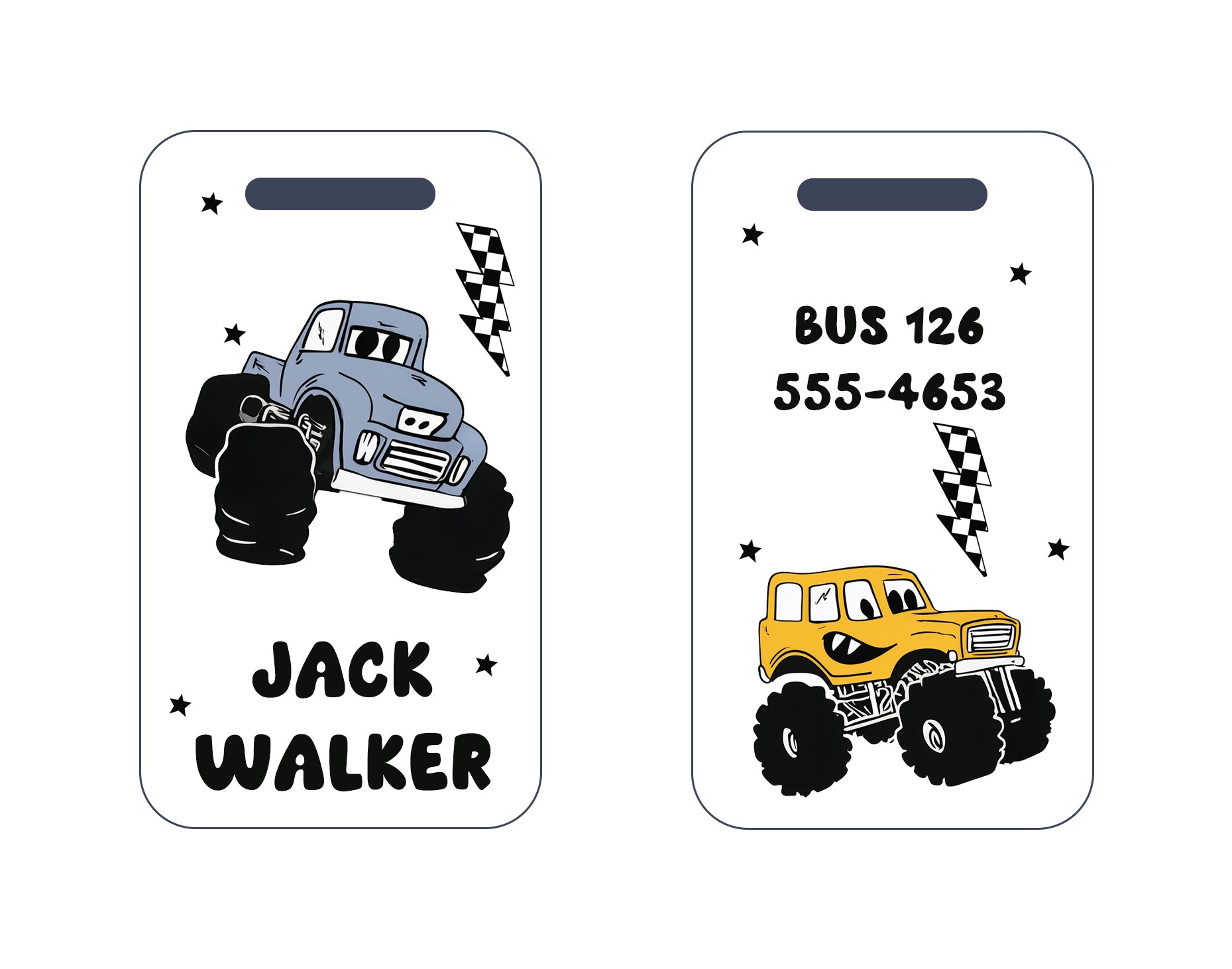 Personalized Name Tag (School/Luggage) - Monster School