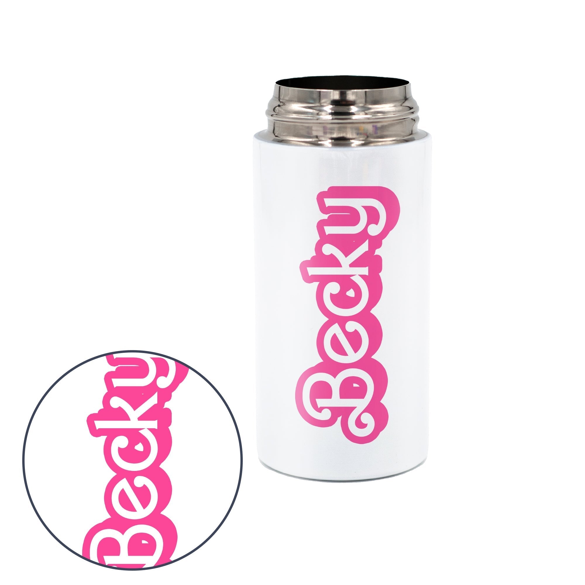 Kids Personalized 12 oz Water Bottle - Orange/Grey Lid