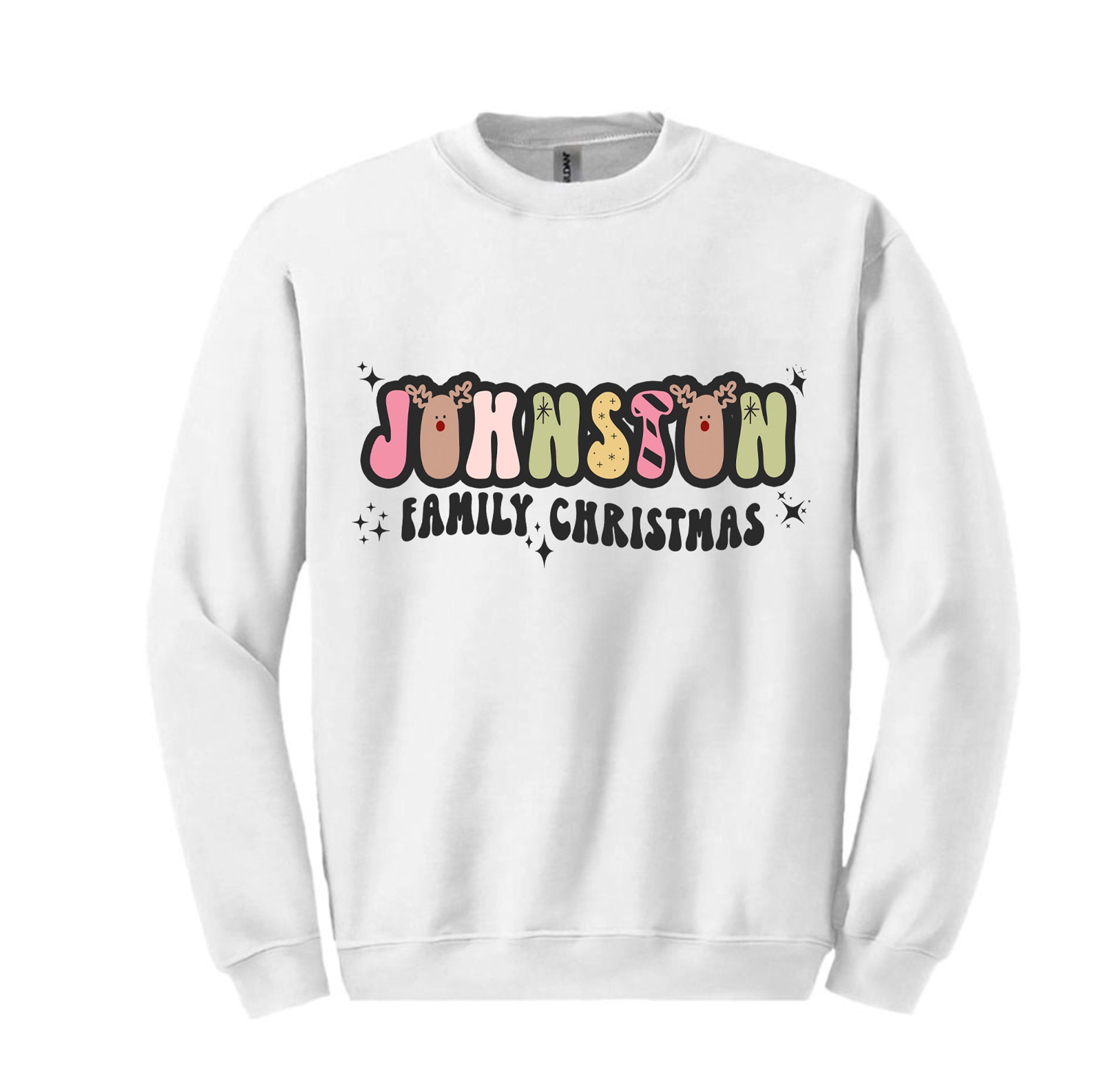 Holiday 2023 - PERSONALIZED RETRO COLOUR - FAMILY SWEATSHIRTS