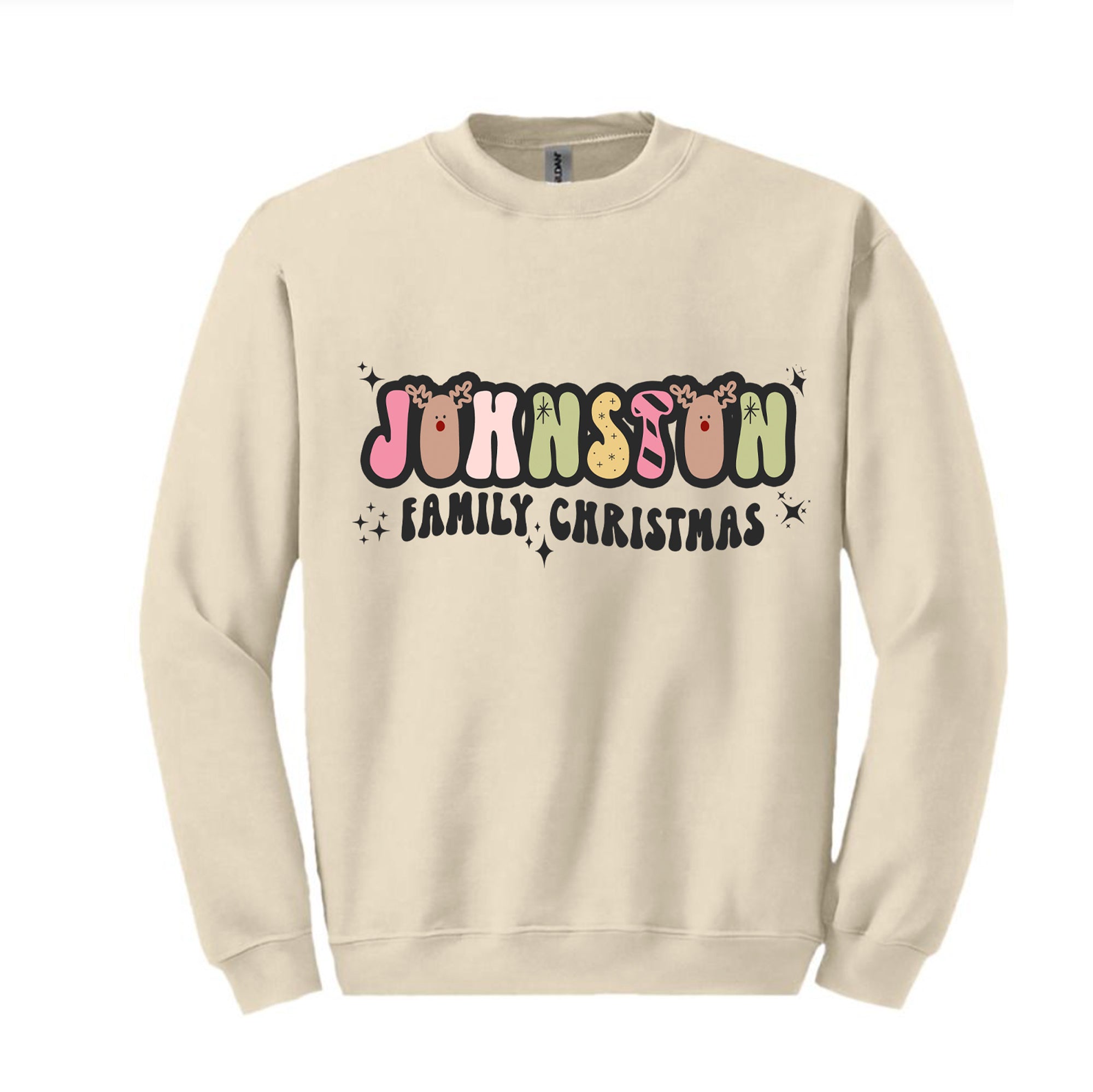 Holiday 2023 - PERSONALIZED RETRO COLOUR - FAMILY SWEATSHIRTS