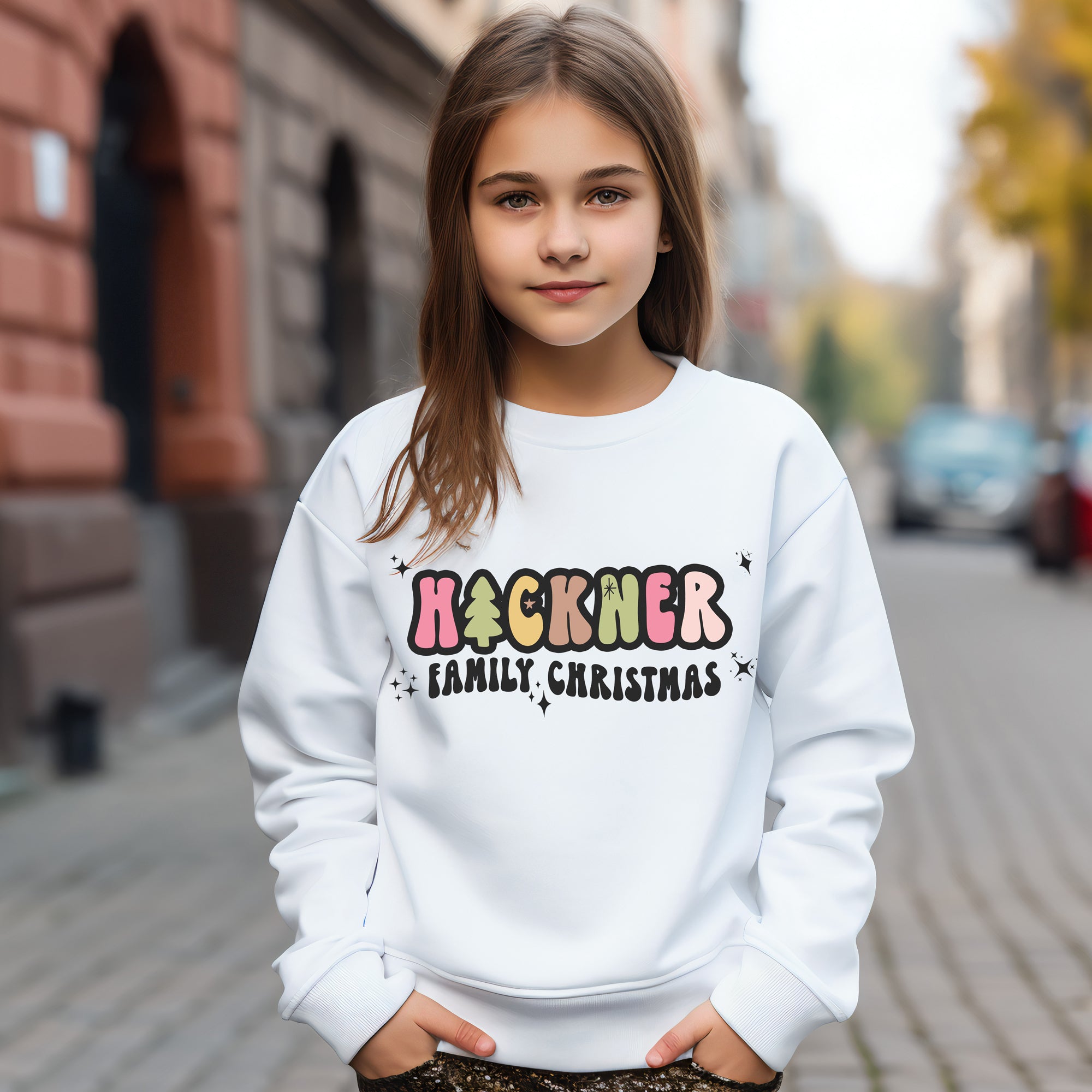 Holiday 2023 - PERSONALIZED RETRO COLOUR - FAMILY SWEATSHIRTS