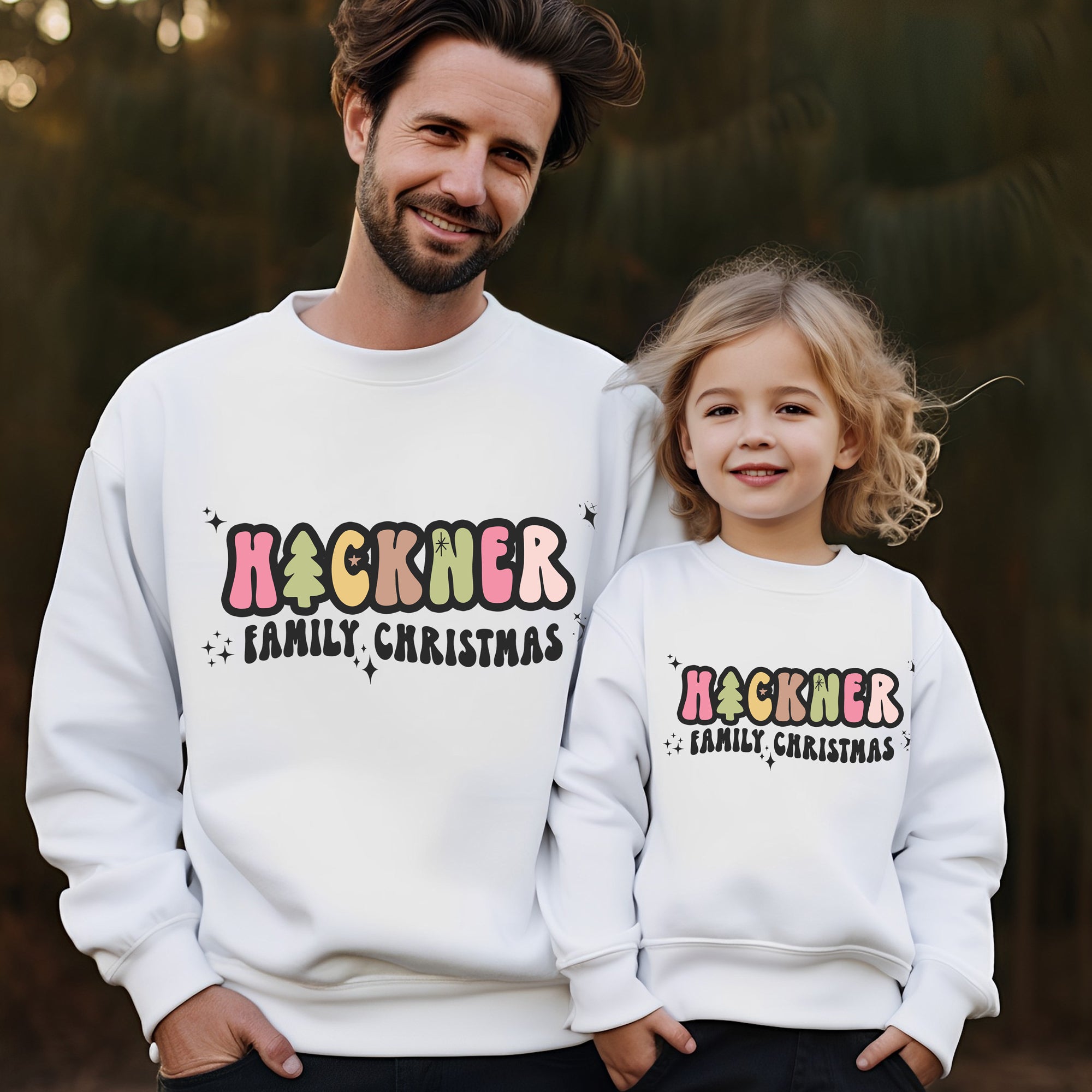 Holiday 2023 - PERSONALIZED RETRO COLOUR - FAMILY SWEATSHIRTS