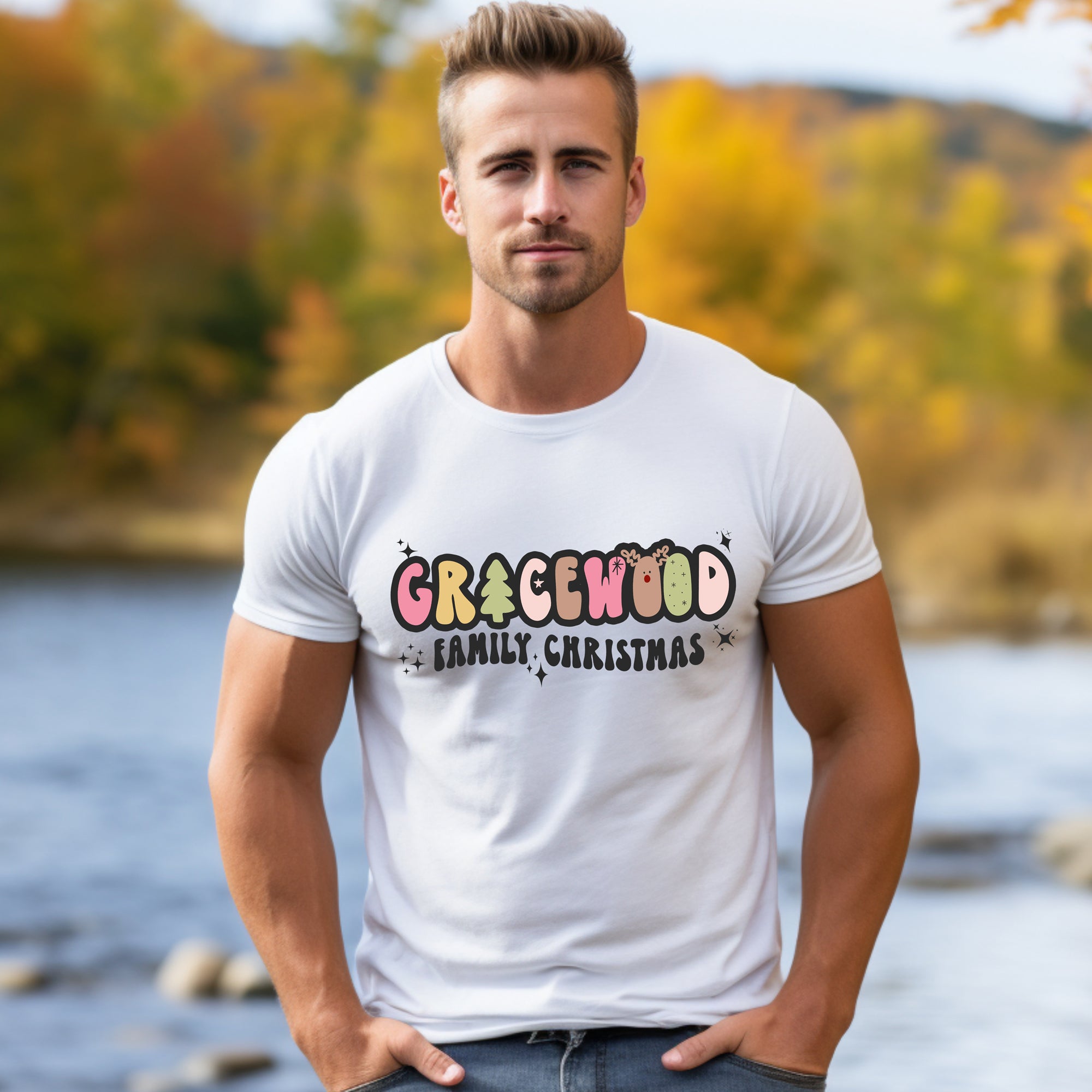 Holiday '23 - Personalized FAMILY RETRO COLOUR T-Shirt