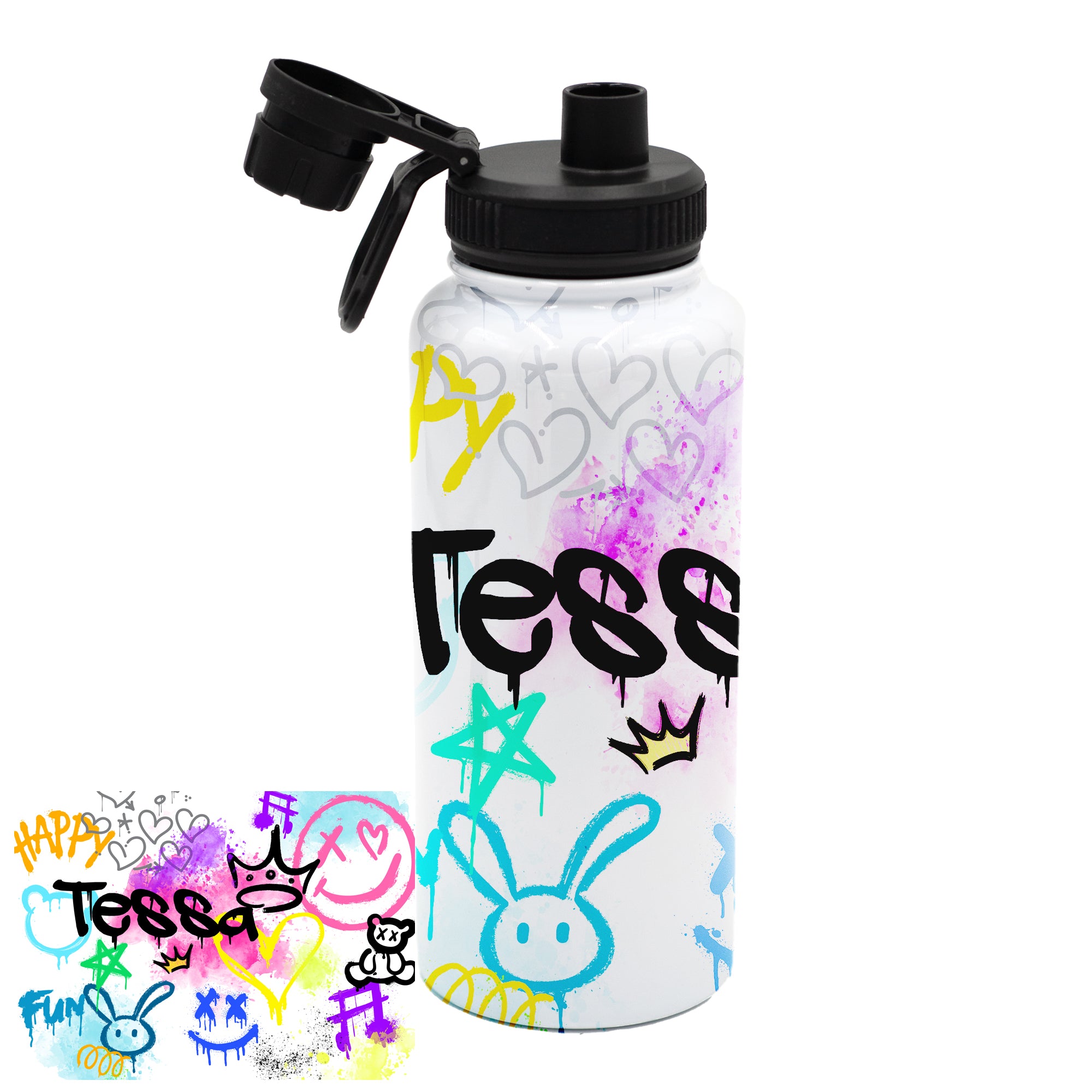 Personalized 32 oz Sport Water Bottle
