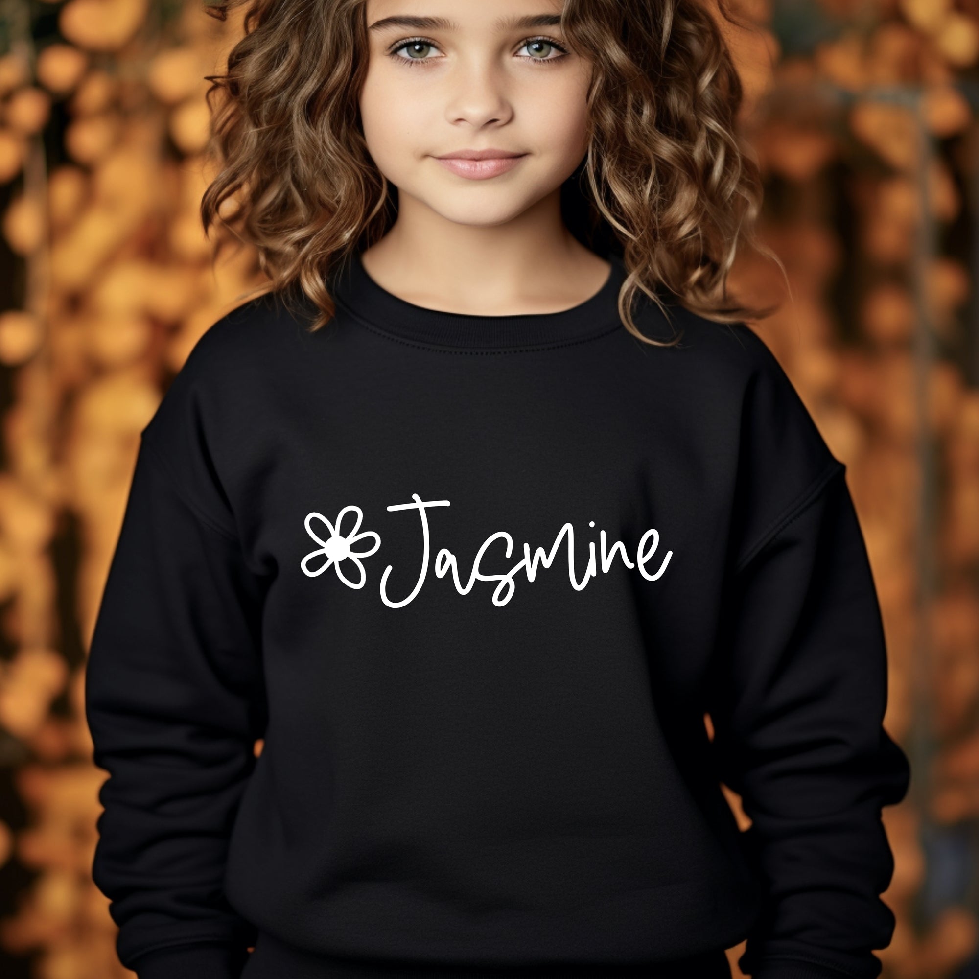 Personalized Wildflower Name - Crewneck Sweatshirt (KIDS)