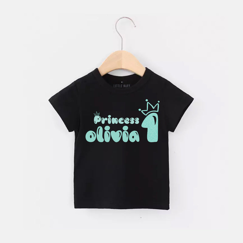 Personalized Princess Birthday T-Shirt - TEAL