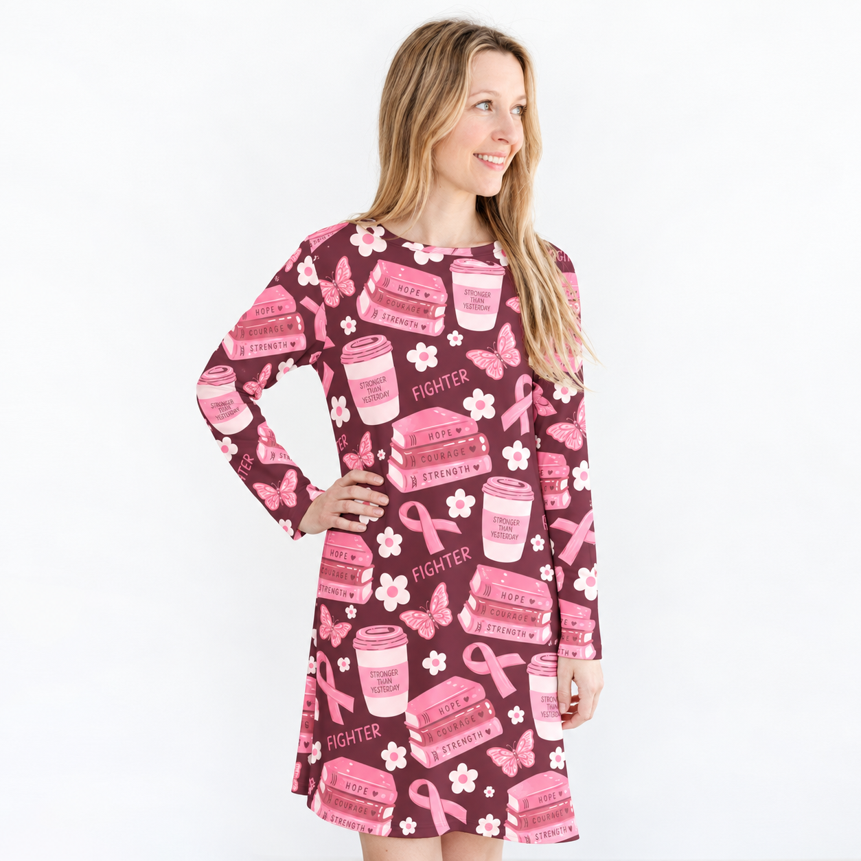 Strength and Hope - Adult Personalized Nightgown