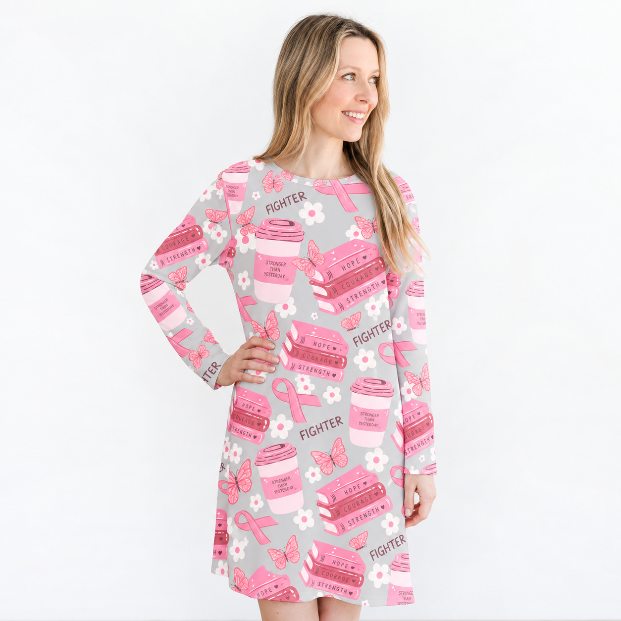 Strength and Hope - Adult Personalized Nightgown
