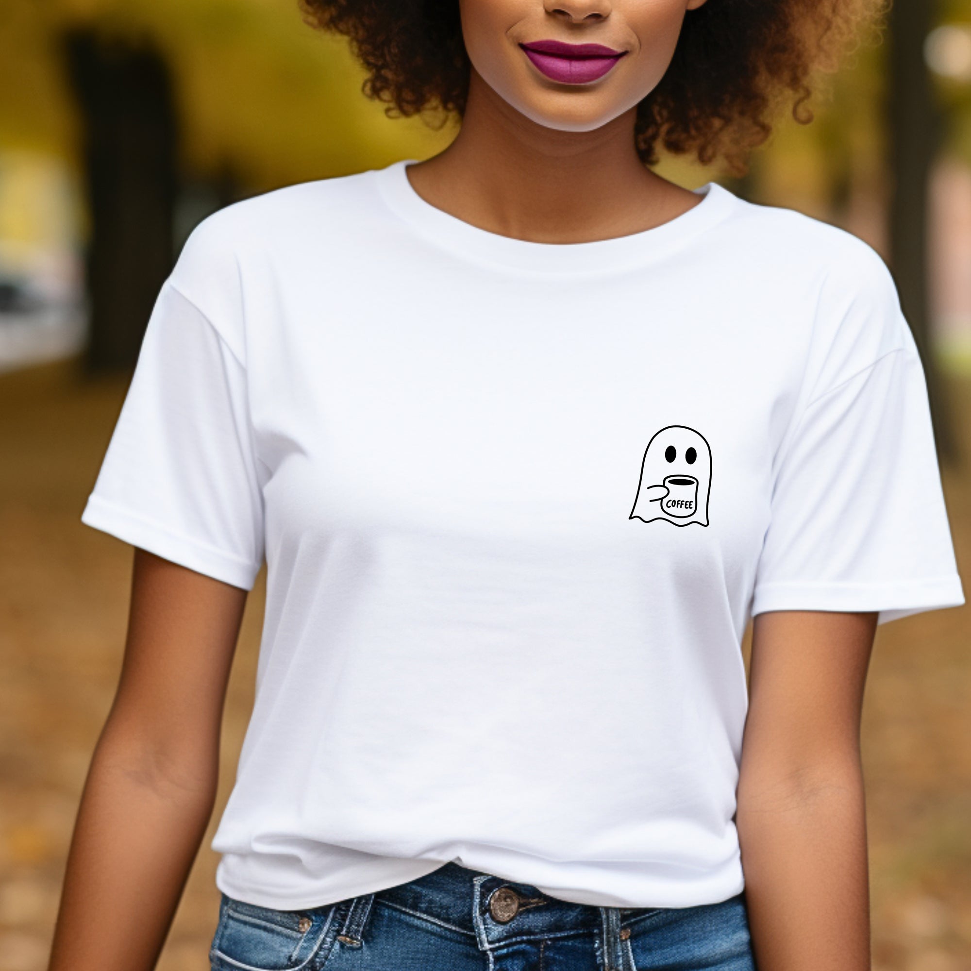 ADULT Unisex Coffee Ghost T-Shirt