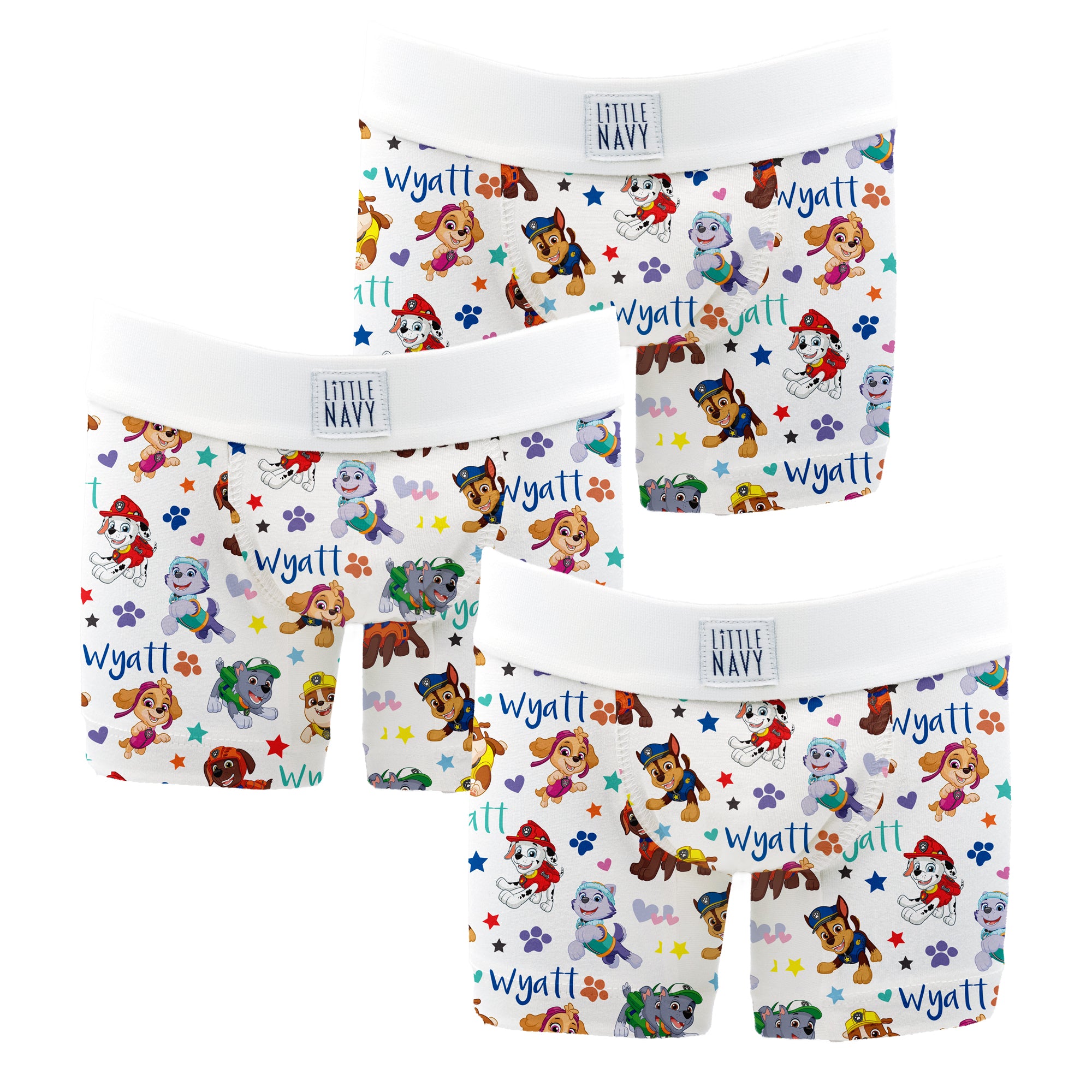 Paw Patrol - Premium Boys Boxer Brief (3 pack) PERSONALIZED - Little Navy