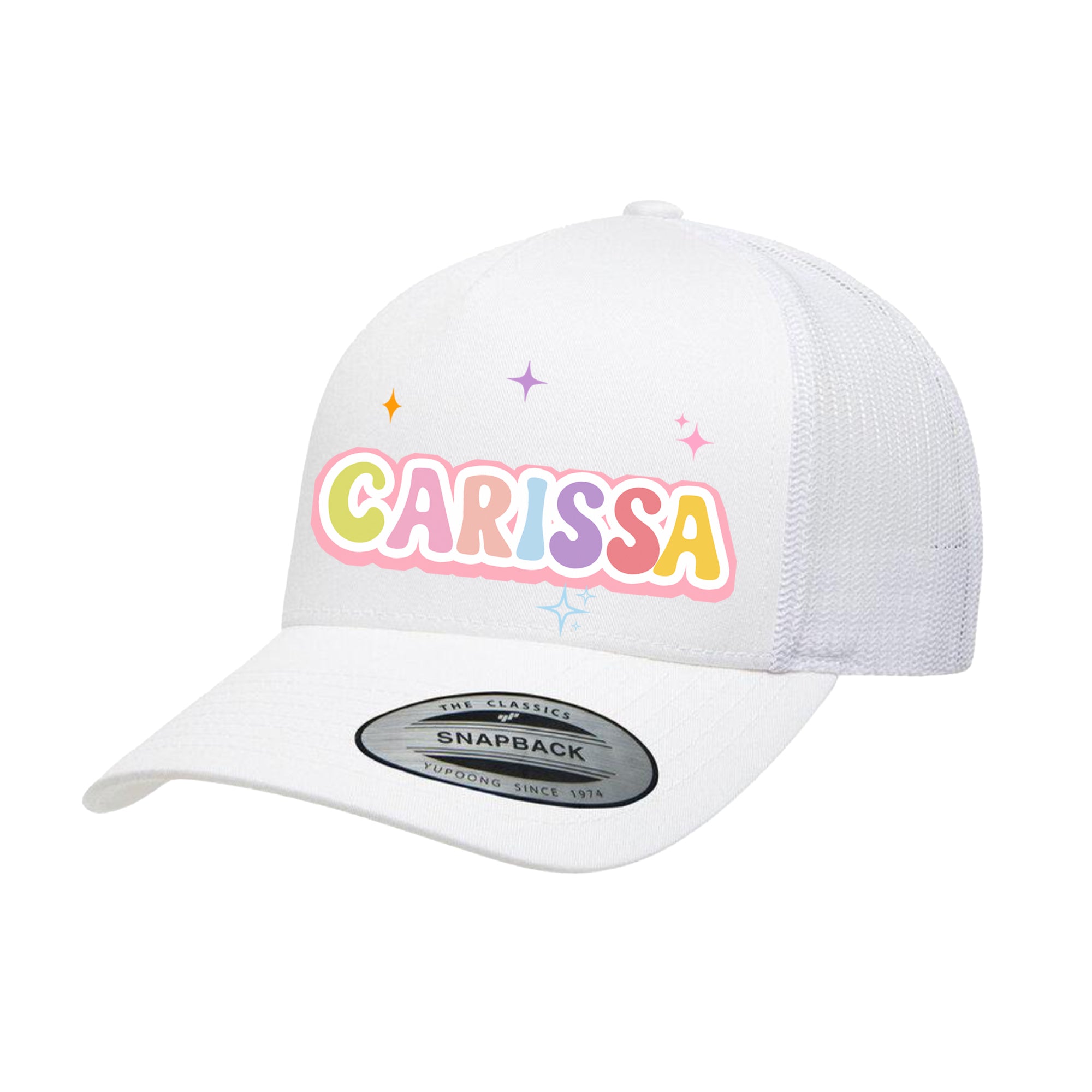 ADULT Personalized Hat - Bright Retro Name