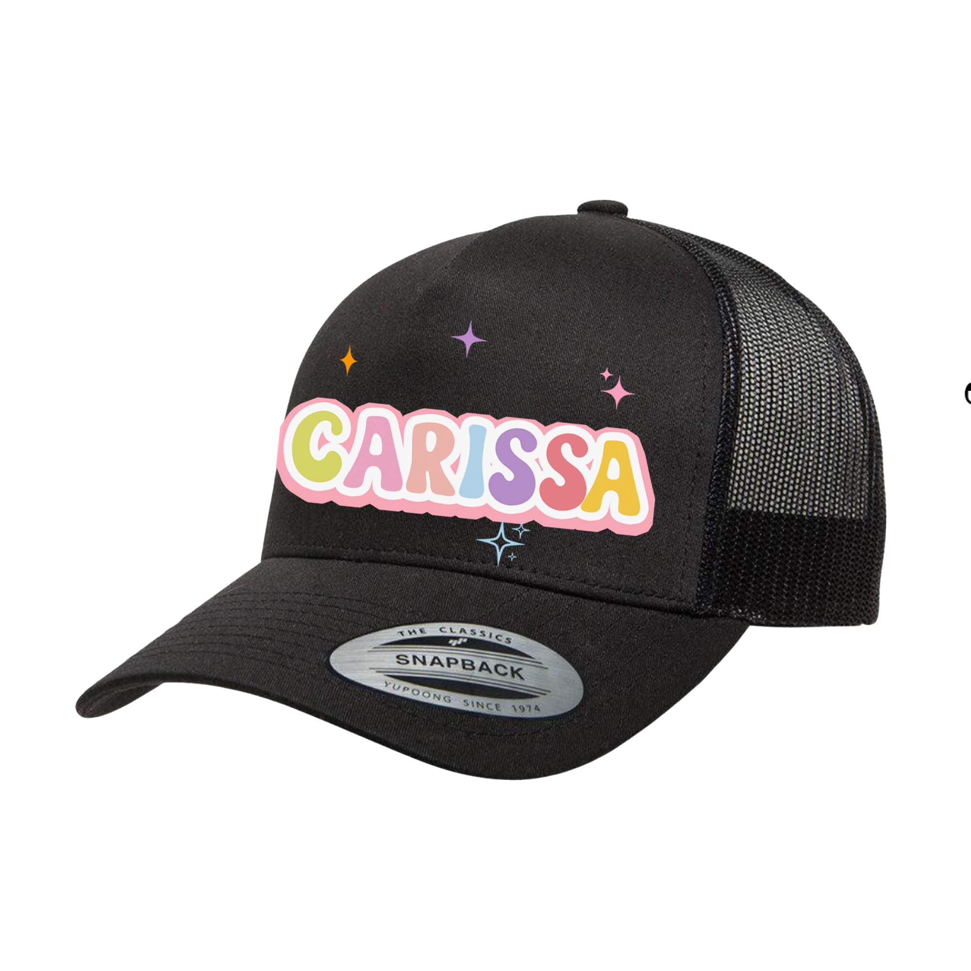 ADULT Personalized Hat - Bright Retro Name