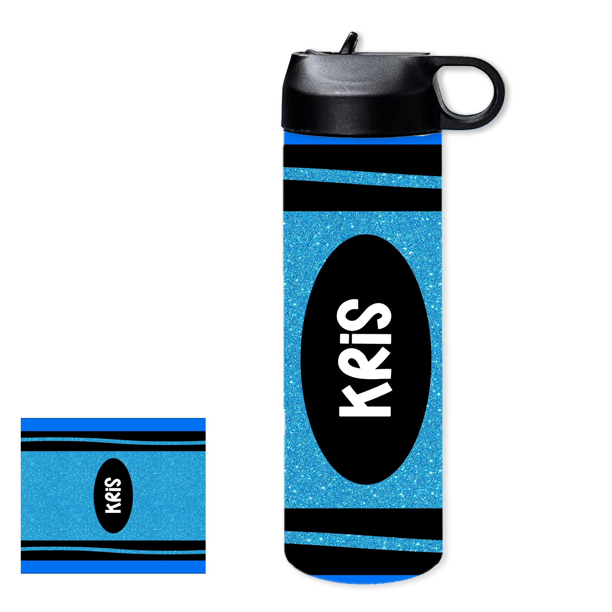 Personalized Sport Water Bottle - Crayon 20 oz.