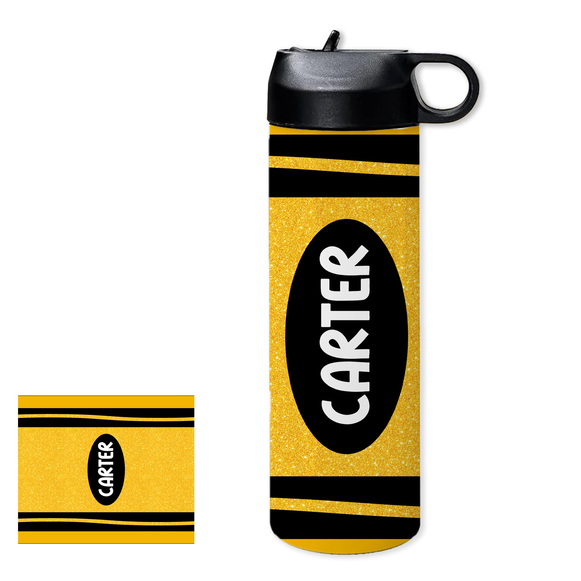 Personalized Sport Water Bottle - Crayon 20 oz.