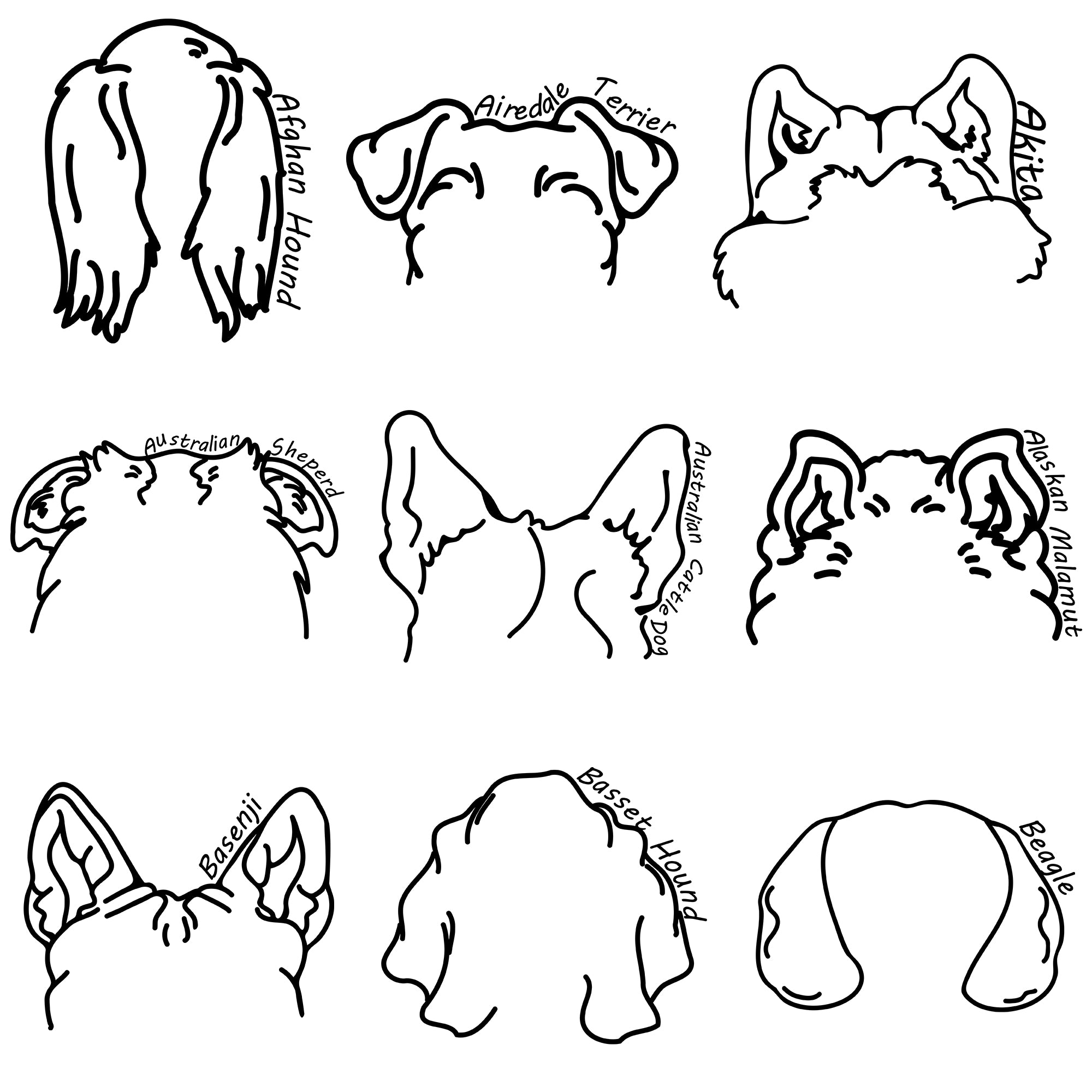 PERSONALIZED DOG EARS (LARGE GRAPHIC) - Crewneck Sweatshirt
