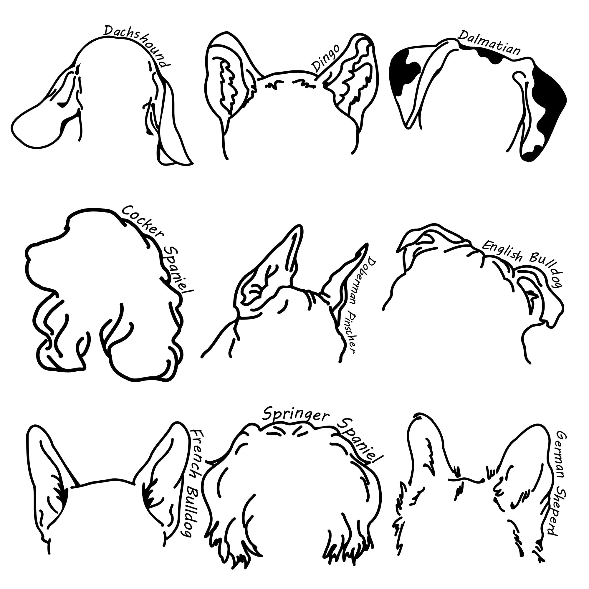 PERSONALIZED DOG EARS (Small Graphic) - Crewneck Sweatshirt