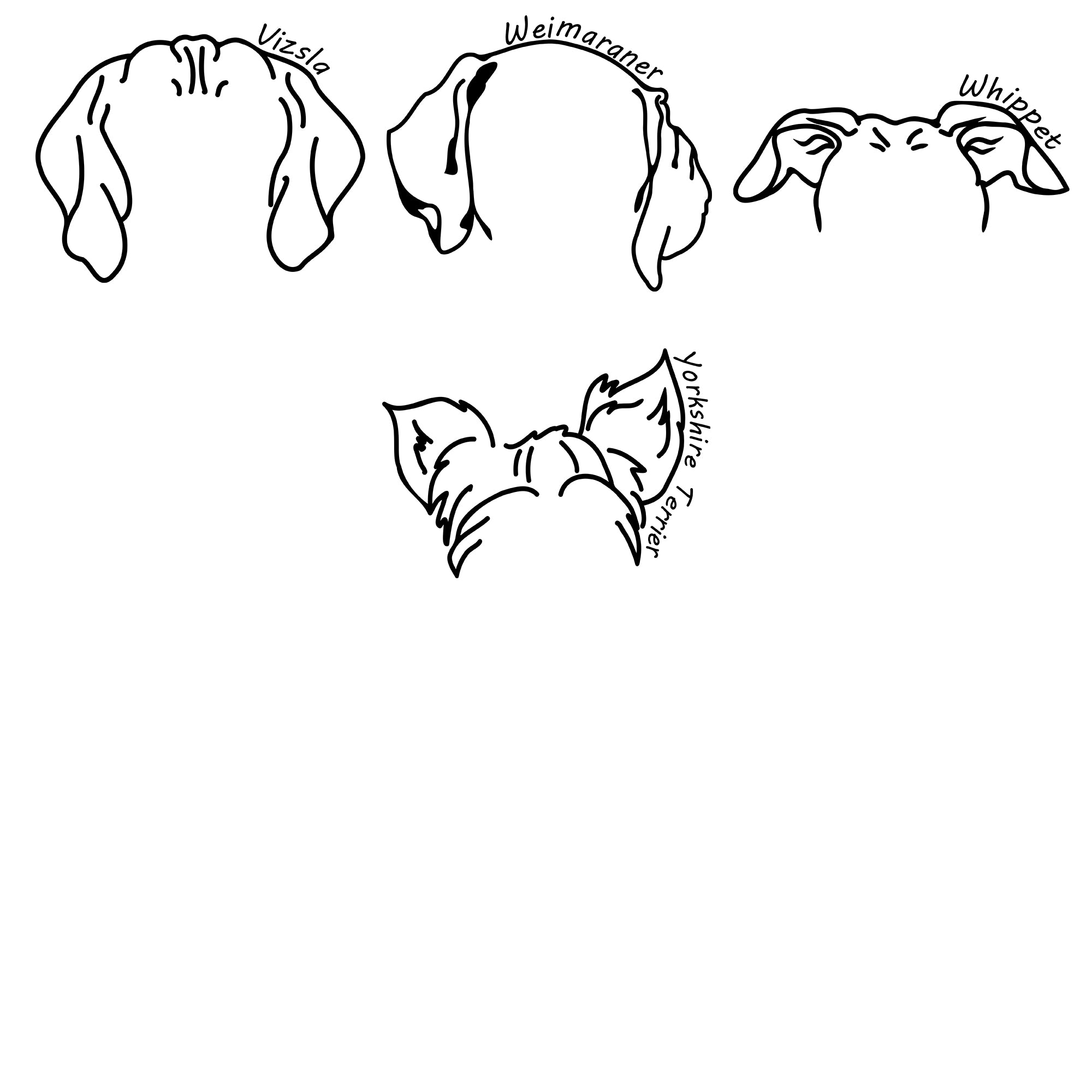 PERSONALIZED DOG EARS (LARGE GRAPHIC) - Crewneck Sweatshirt