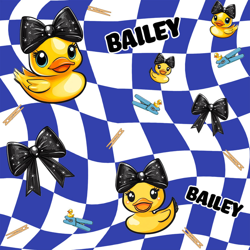 Personalized Oversized Blanket Hoodie - DUCKS, BOWS & PINS DESIGN