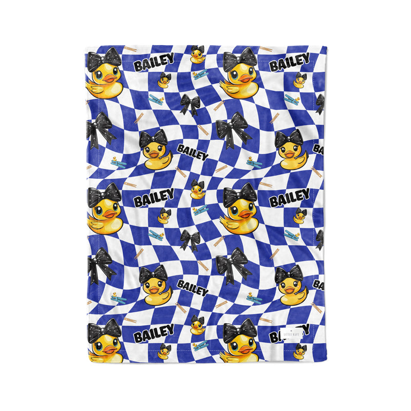 Ducks, Bows & Pins - Personalized Blanket
