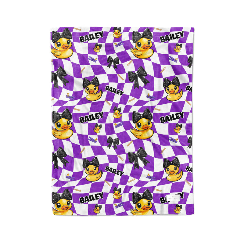 Ducks, Bows & Pins - Personalized Blanket