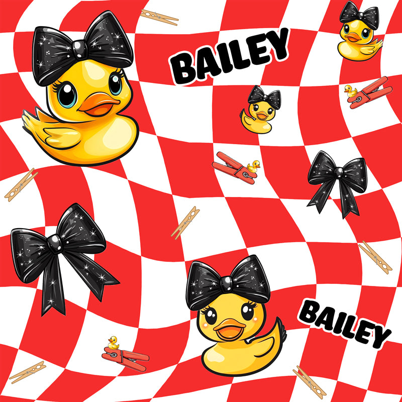 Personalized Oversized Blanket Hoodie - DUCKS, BOWS & PINS DESIGN