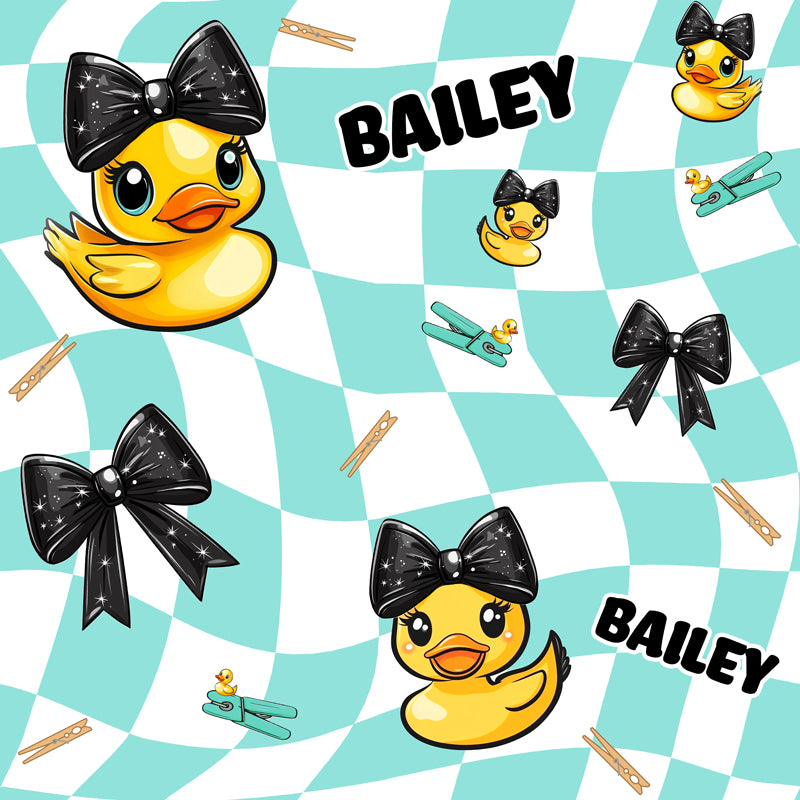 Personalized Oversized Blanket Hoodie - DUCKS, BOWS & PINS DESIGN