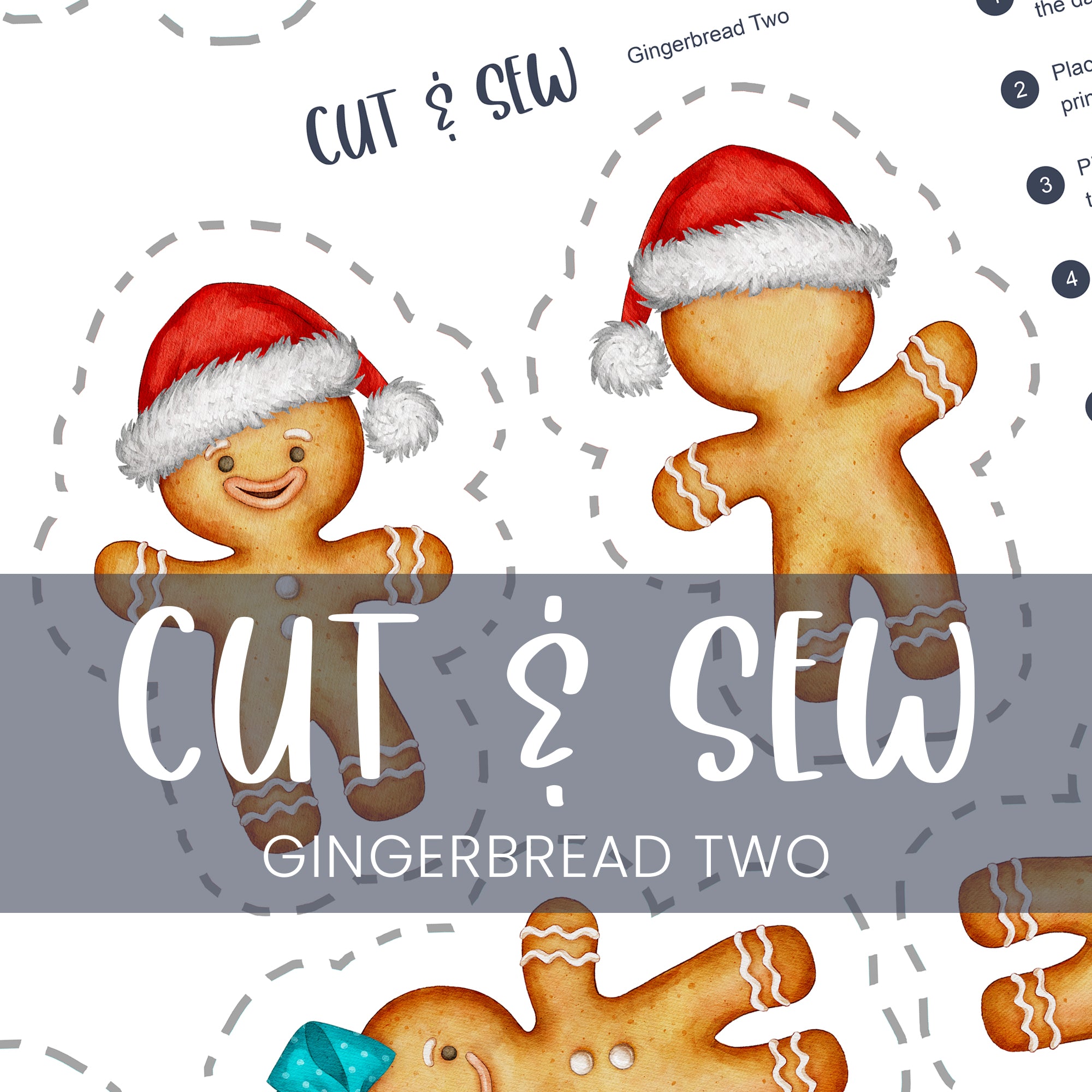 Cut & Sew (Fabric Panel) - Gingerbread Two